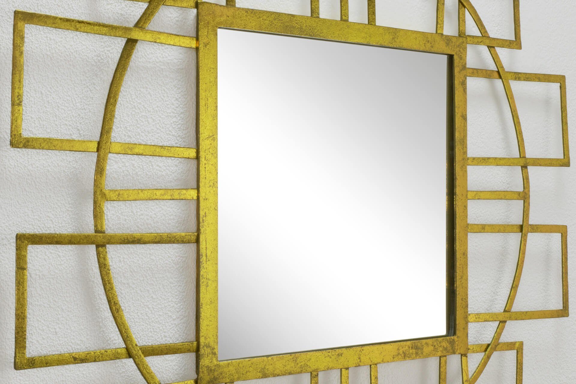 cm, Wandspiegel 89x89x2.5 Forward aus Fast KUNSTLOFT Deko-Spiegel handgefertigter Metall