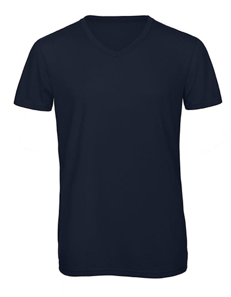 Goodman Design T-Shirt Tragegefühl Unterzieh (3er-Pack) V-Shirt V-Neck angenehmes weiches Navy Kurzarm