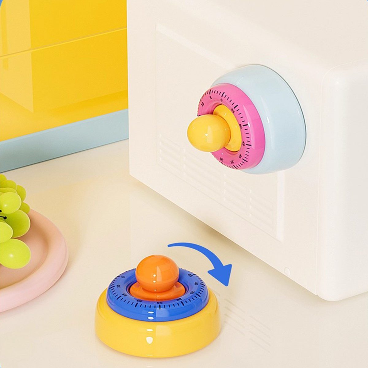 FELIXLEO Intervall-Timer Visueller Timer Magnetisch 60 Min Countdown Alarm Edelstahl Kinder. (1-St)