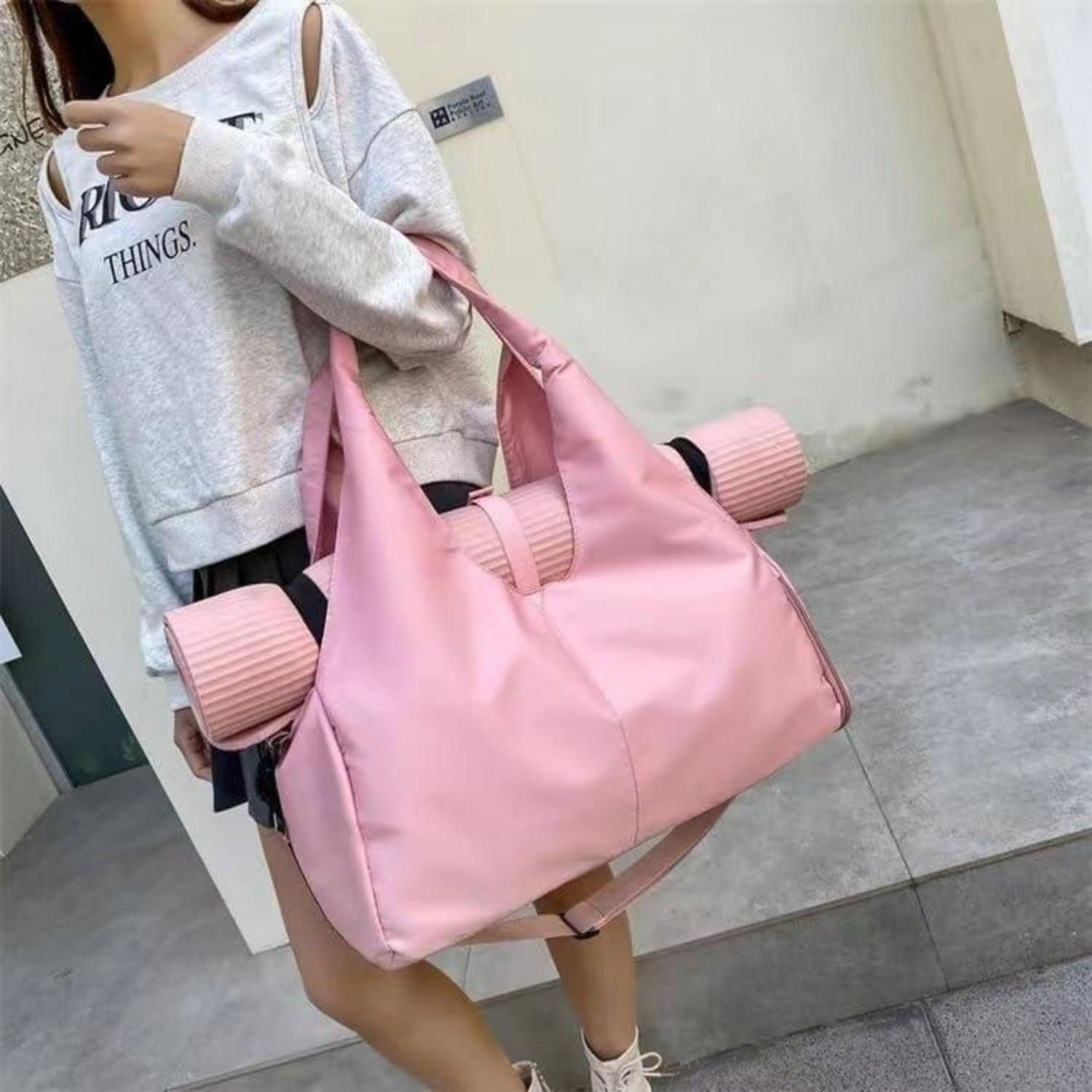 LuxusKollektion Yogatasche Sporttasche Damen Herren Reisetasche Yoga Schwimmtasche Pink