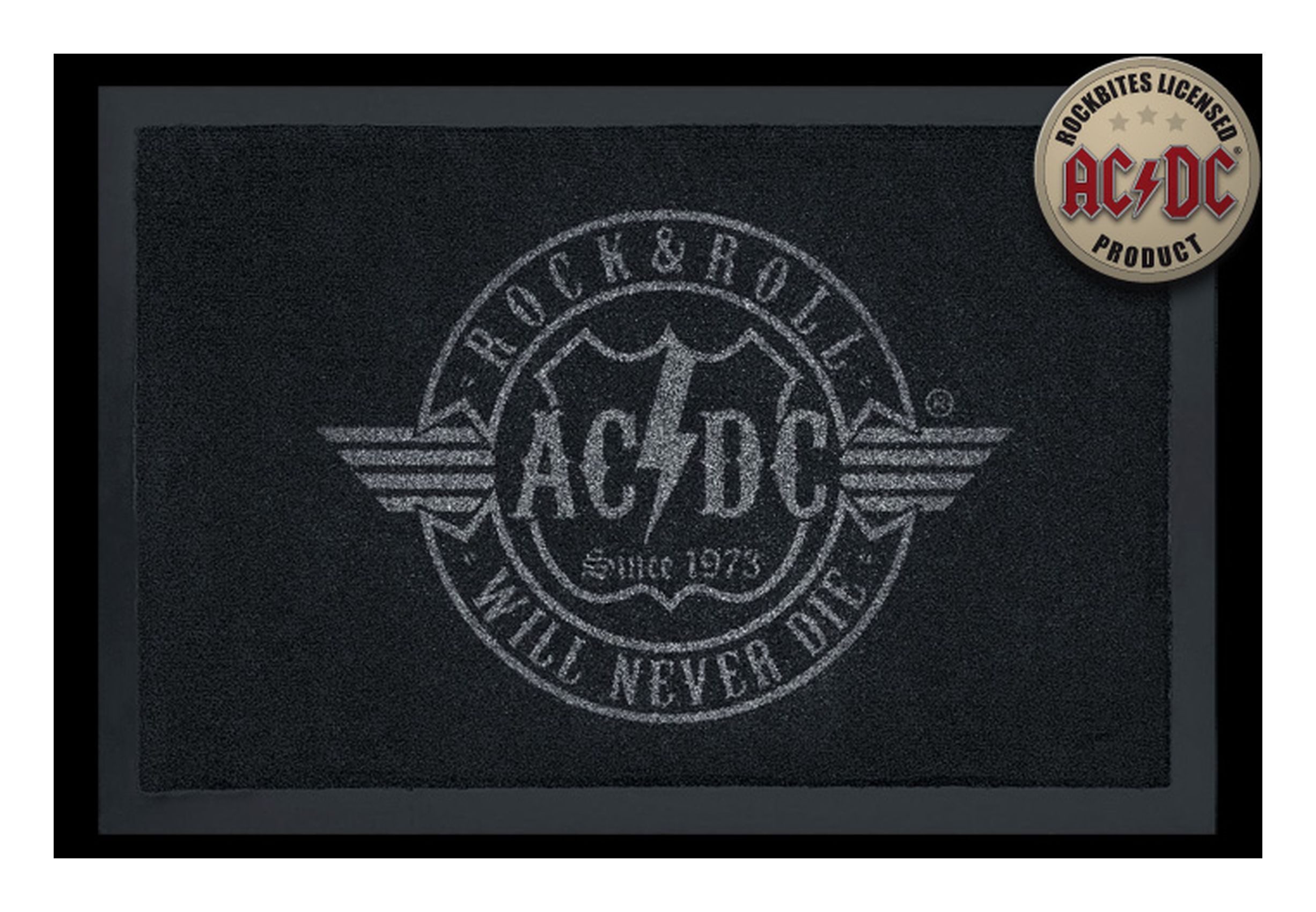 Rockbites Fußmatte Rockbites - Fußmatte Türmatte "AC/DC - Rock and Roll" Schwarz Nr. 25