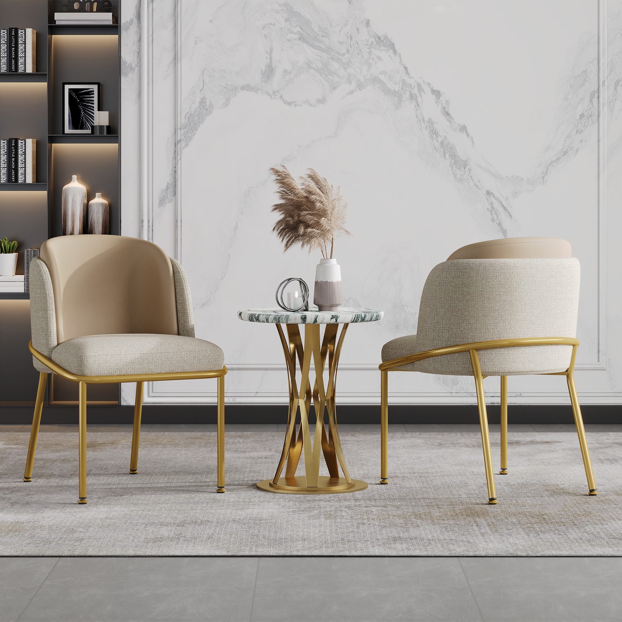 MODFU Esszimmerstuhl Küchenstuhl,Loungesessel,Kosmetikstuhl (2 St Modern günstig online kaufen