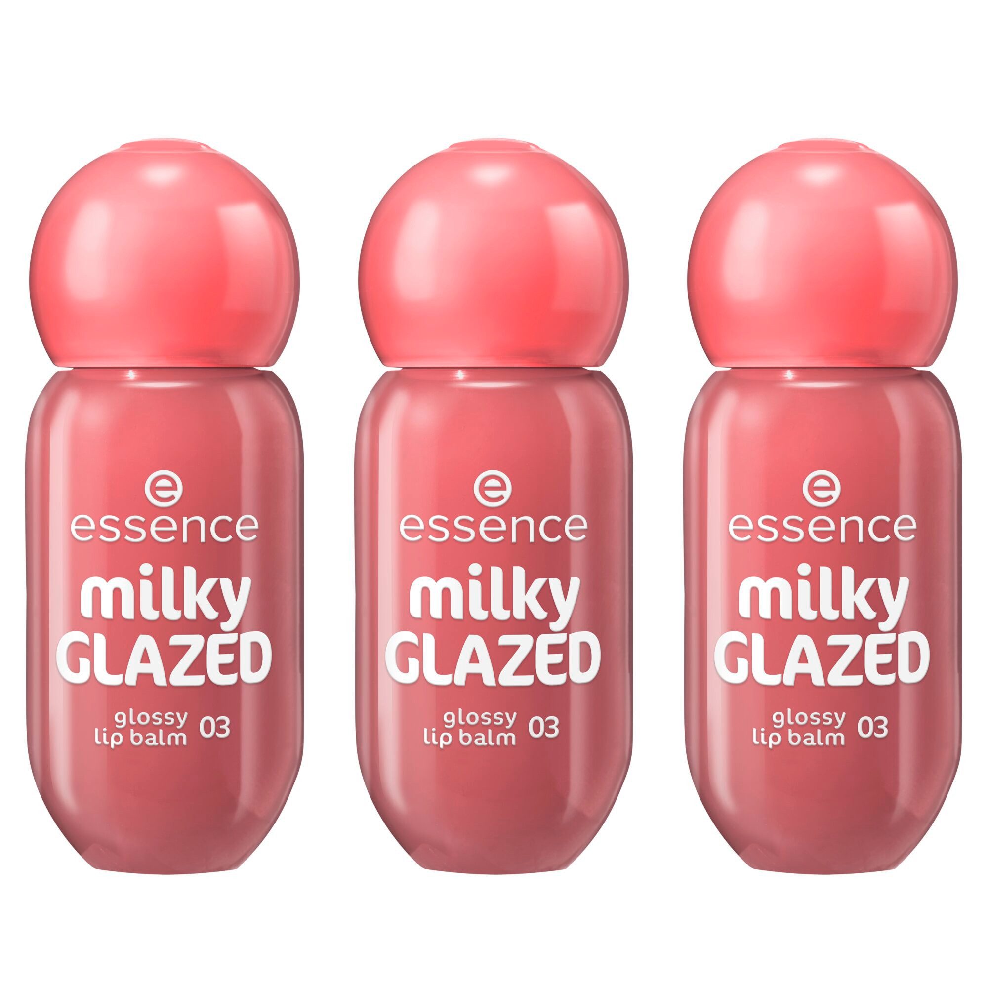 Essence Lipgloss milky GLAZED glossy lip balm, 3-tlg.