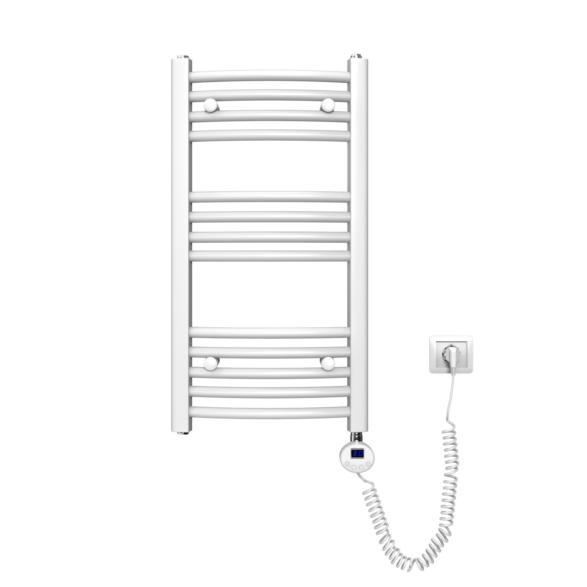 EMKE Elektrischer Badheizkörper Weiß 75x40cm 250W, günstig online kaufen