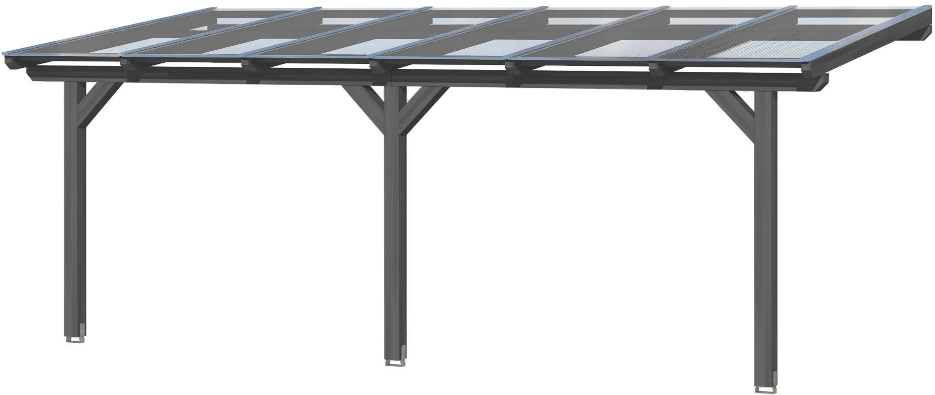 Skanholz Terrassendach Andria, BxT: 648x250 cm, Bedachung Doppelstegplatten, Leimholz