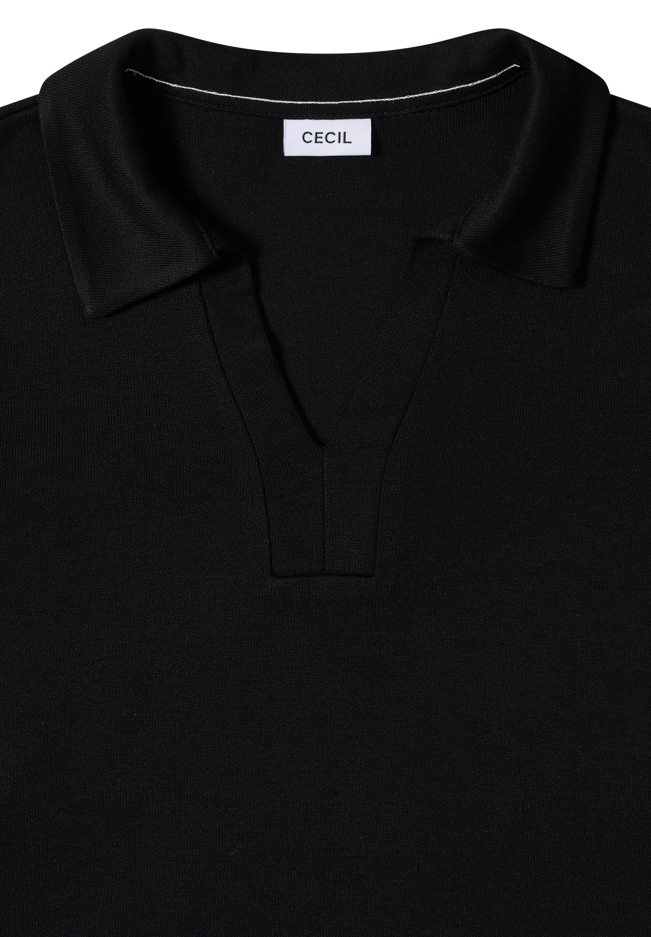 CECIL Langarmshirt aus elastischem Materialmix