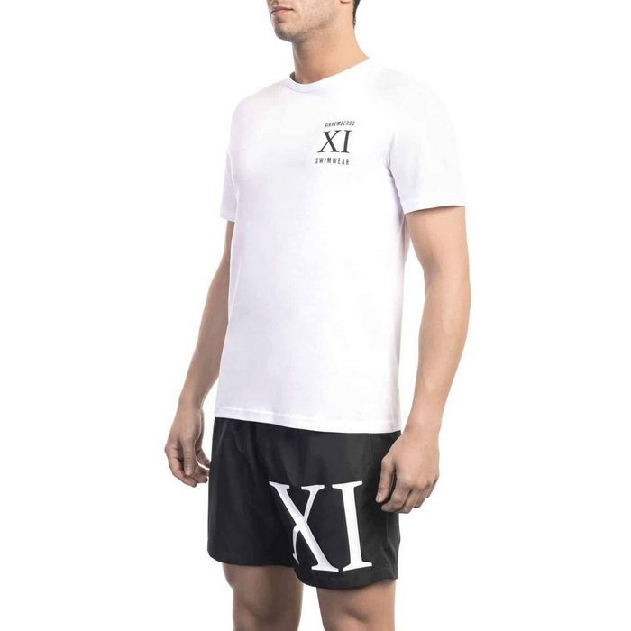 Bikkembergs T-Shirt Bikkembergs Beachwear Herren T-Shirt BKK1MTS05 Weiß Strandmode Trend 2023