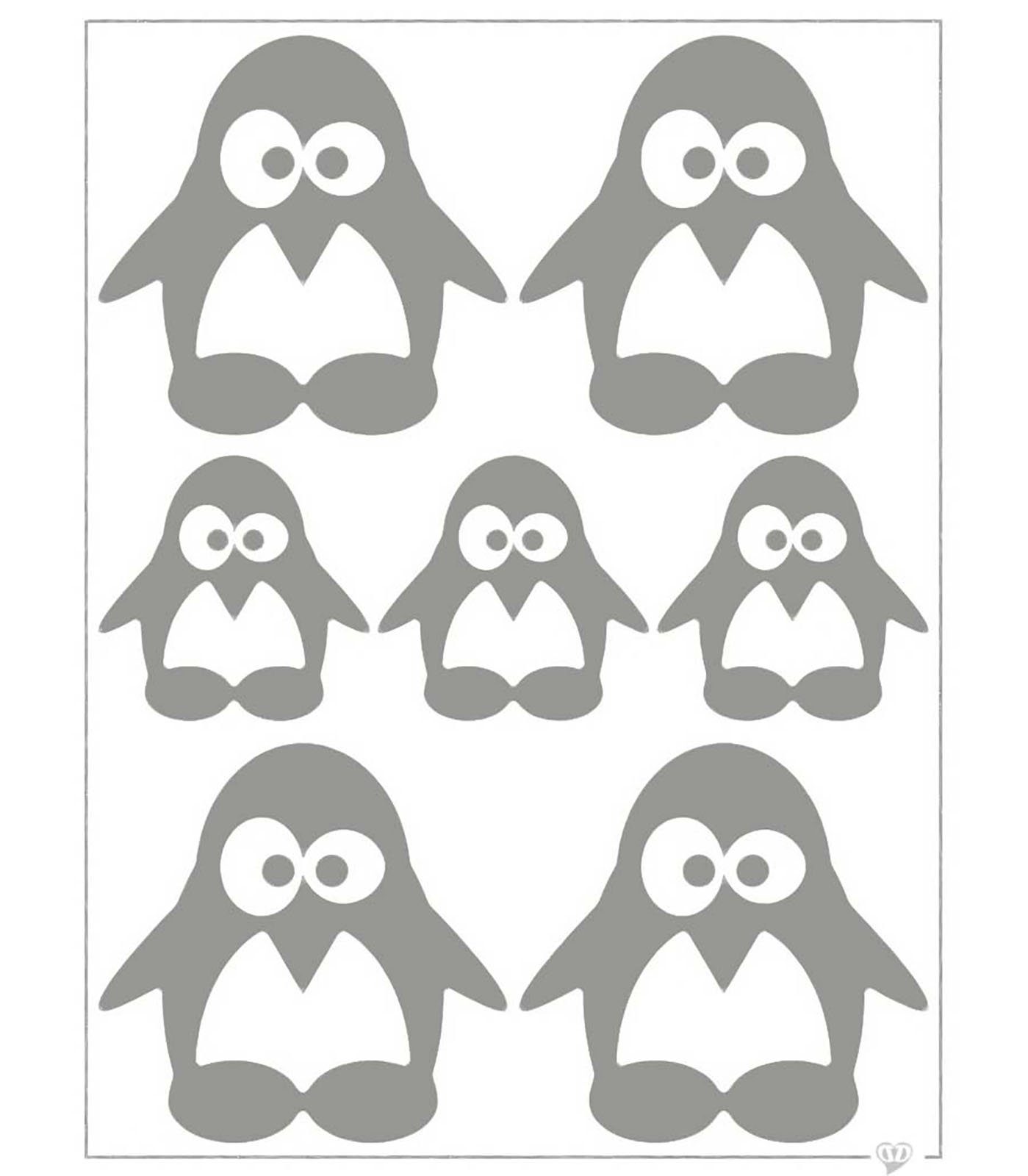 maDDma Patchies Applikation Reflektierende Aufbügler Bügelbild Motivauswahl, Kunststoff, Pinguin
