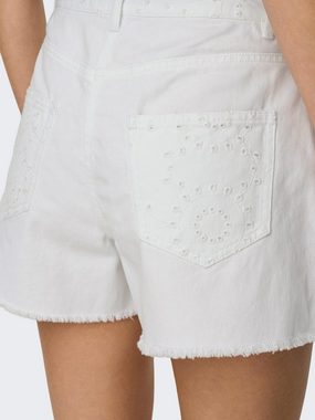 ONLY Shorts Elena (1-tlg) Stickerei, Fransen