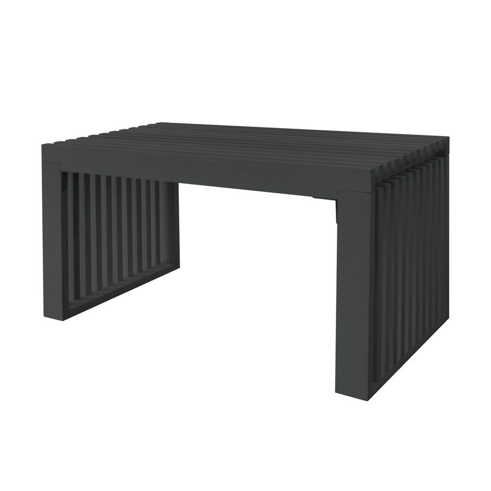 HOME DELUXE Sitzbank aus Holz LORA - 78 x 40 x 42 cm, Kiefernholz, Lamellen, Flurbank, Bettbank, Garderobenbank