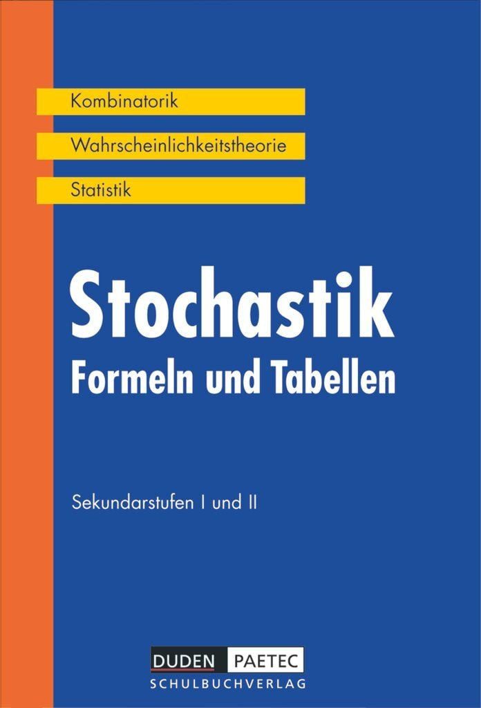Schulbuch Duden Formeln und Tabellen - Mathematik Stochastik - Kombinatorik - Wa Karlheinz Weber, Irmhild Kantel, Heidemarie Lojewski
