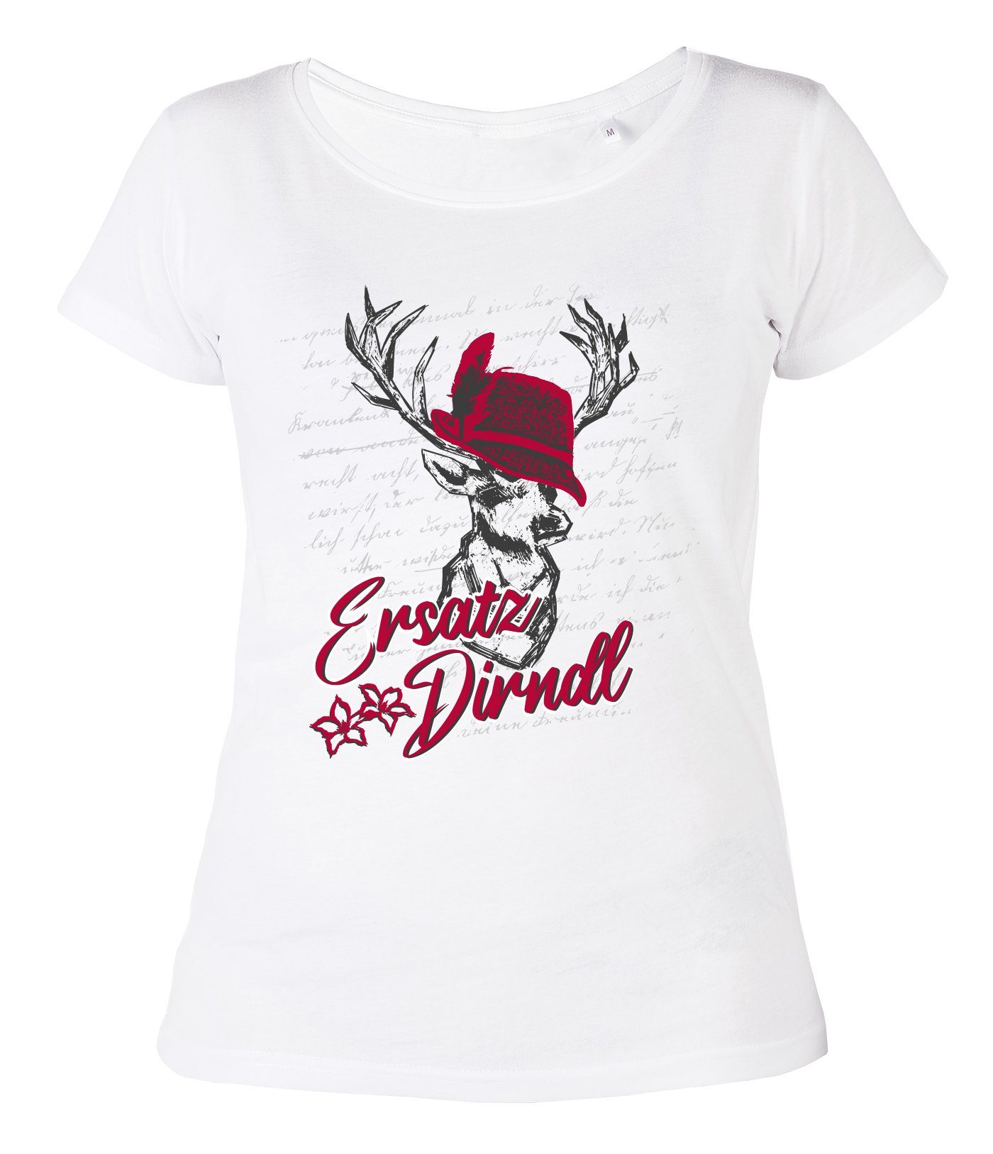 Modescout Stadler Print-Shirt Volksfest Tracht "Ersatz-Dirndl" Hirsch Bio-Baumwolle