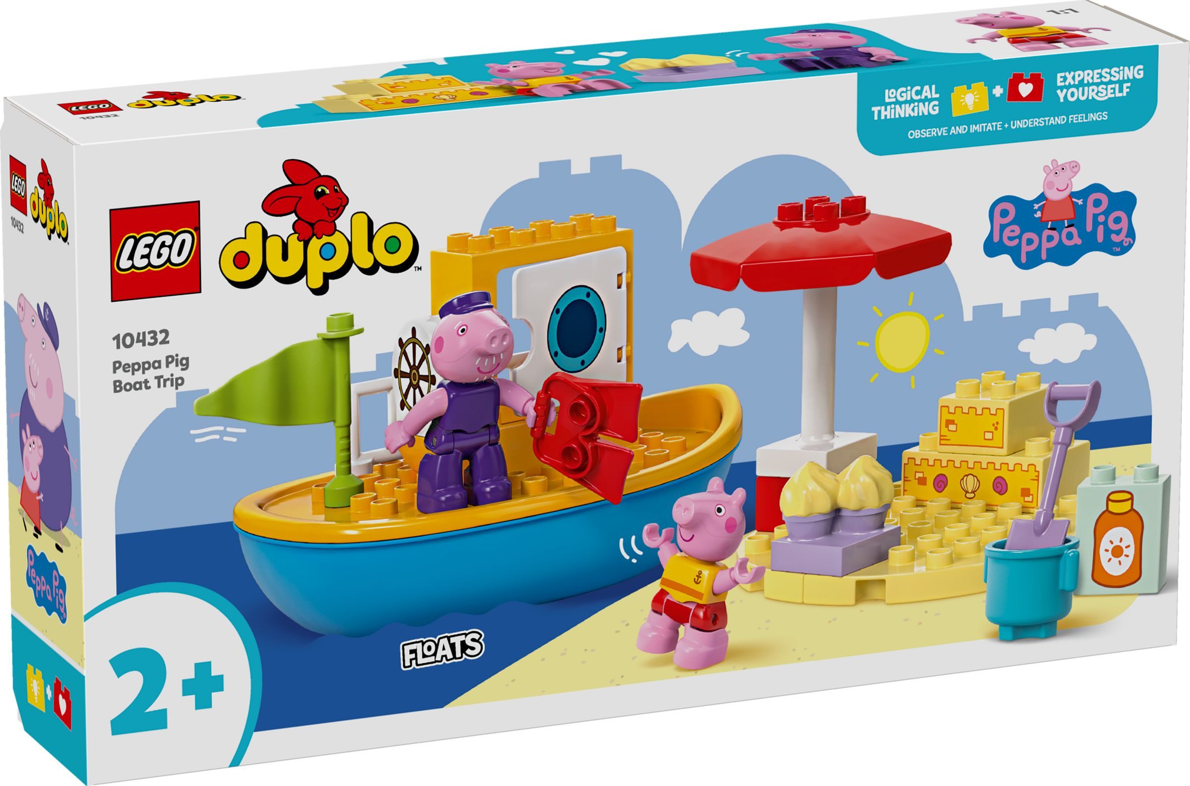 LEGO® LEGO® DUPLO® 10432 Peppas Bootsausflug Konstruktionsspielsteine, (23 St)