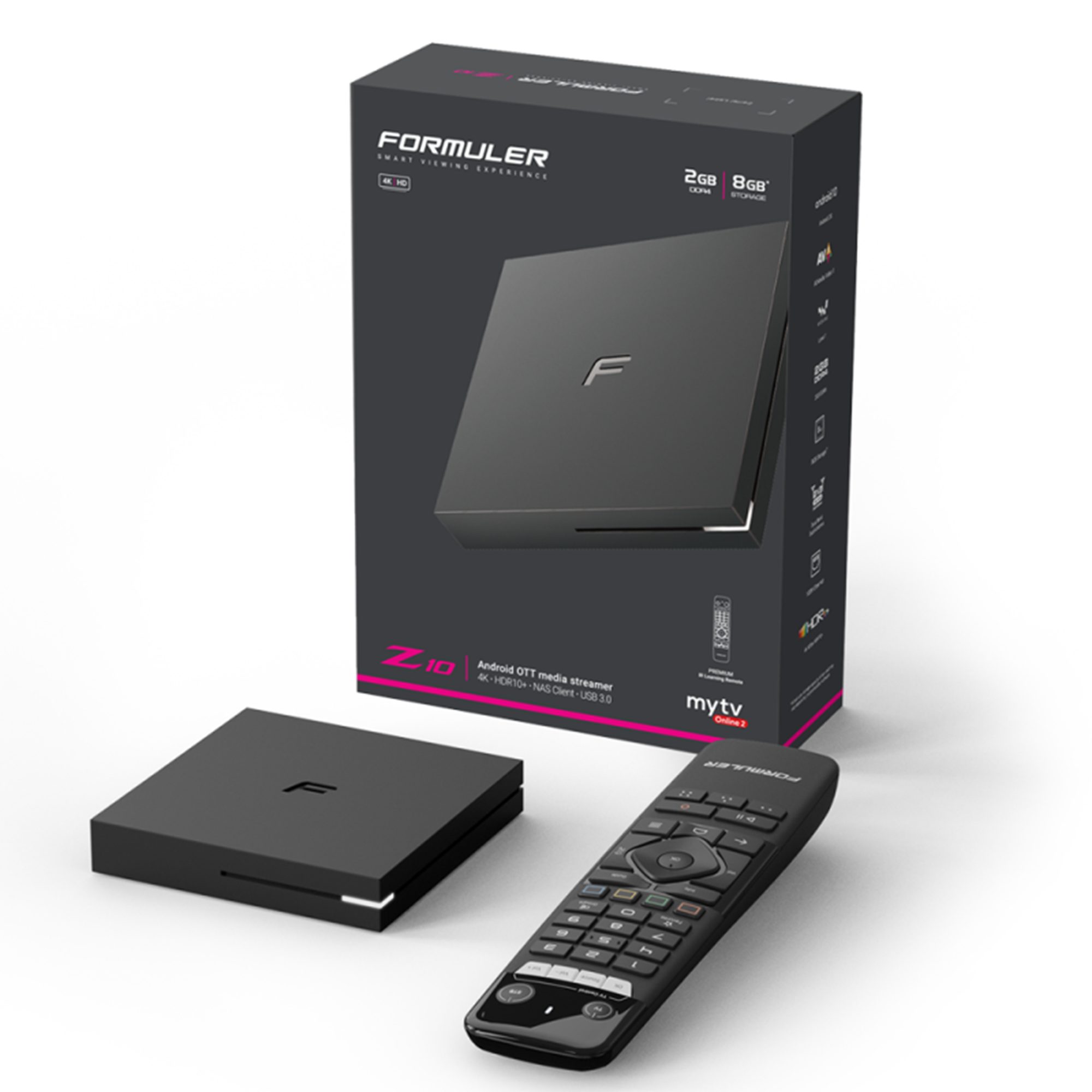 FORMULER Streaming-Box Z10 4K Android 10 OTT Medien-Streamer 2GB RAM 8GB Flash und WLAN