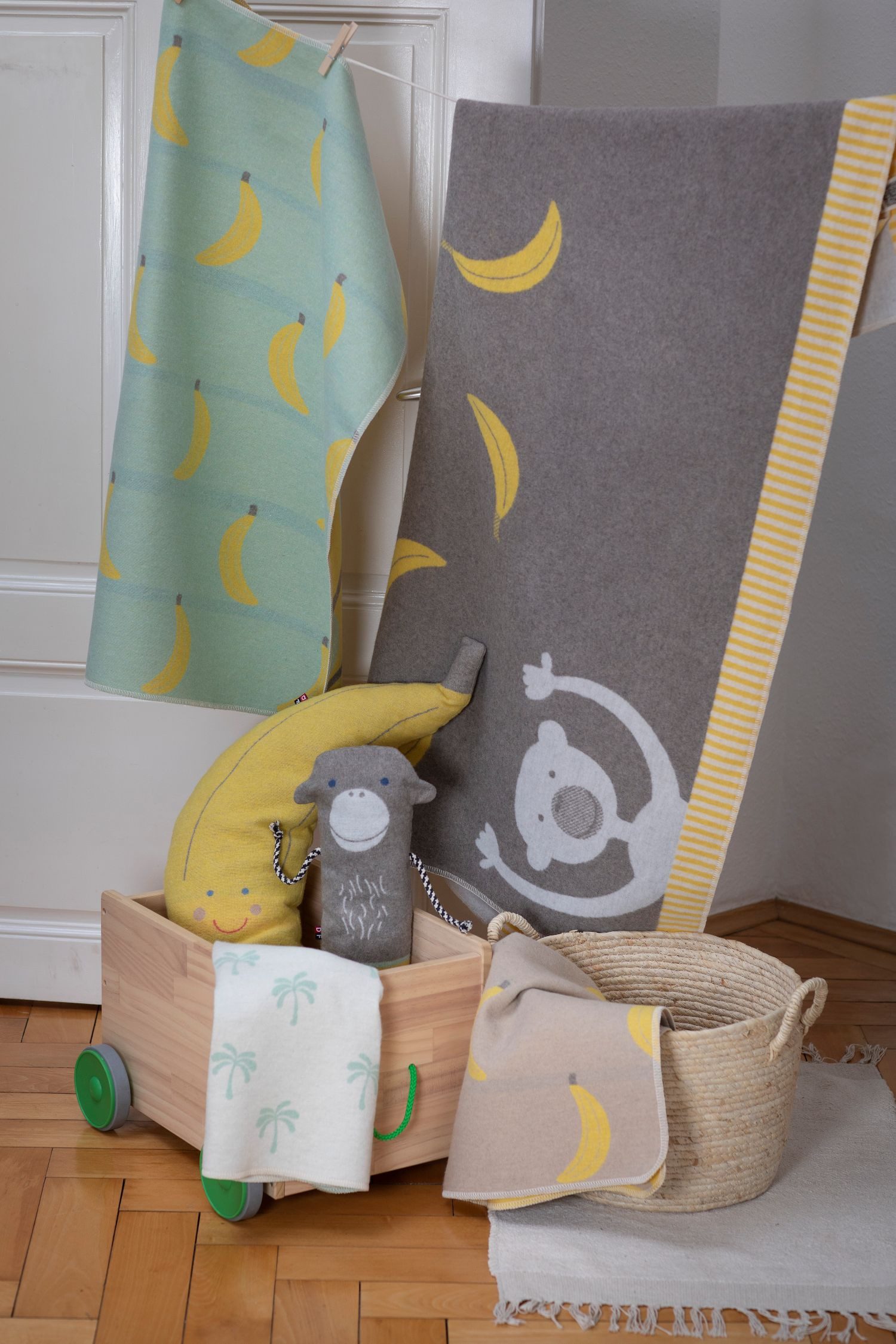 Babydecke Juwel 'Banana Breeze' 70 x 90 cm, DAVID FUSSENEGGER
