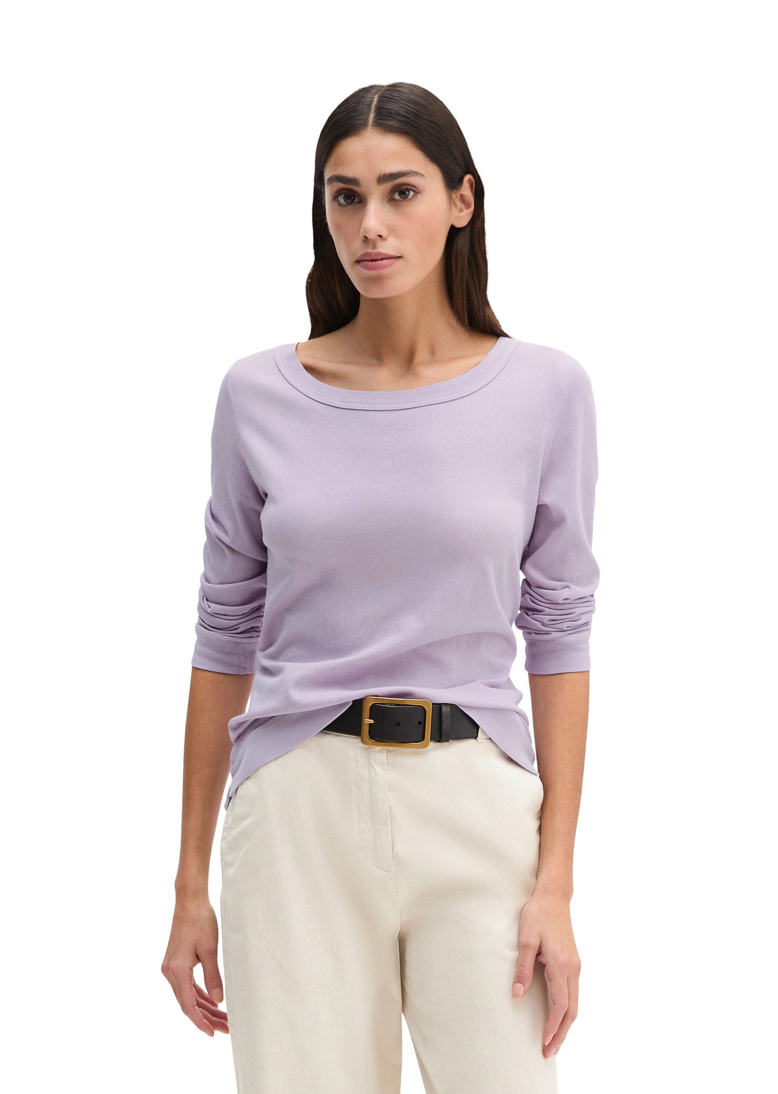Langarmshirt aus weichem Baumwoll-Single-Jersey