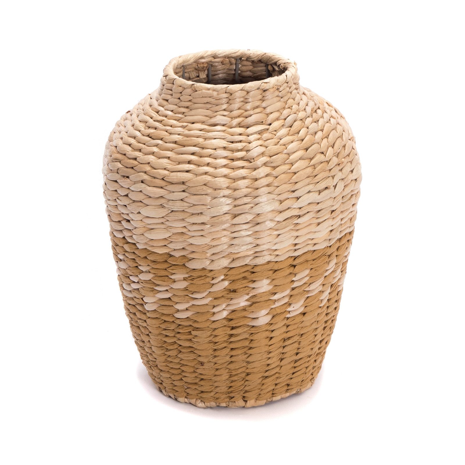 CREEDWOOD Wasserhyazinthenvase STROH VASE "KAIRO", Natur / Gelb, Deko Boden günstig online kaufen