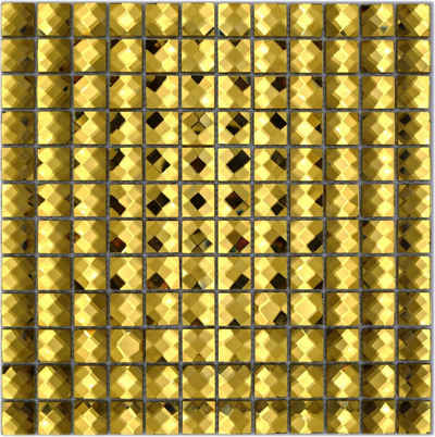 Mosani Glas Wandfliese Quadratisches Glasmosaik Crystal Mosaikfliesen / 10 Mosaikmatten, Gold, Dekorativer Wandverblender