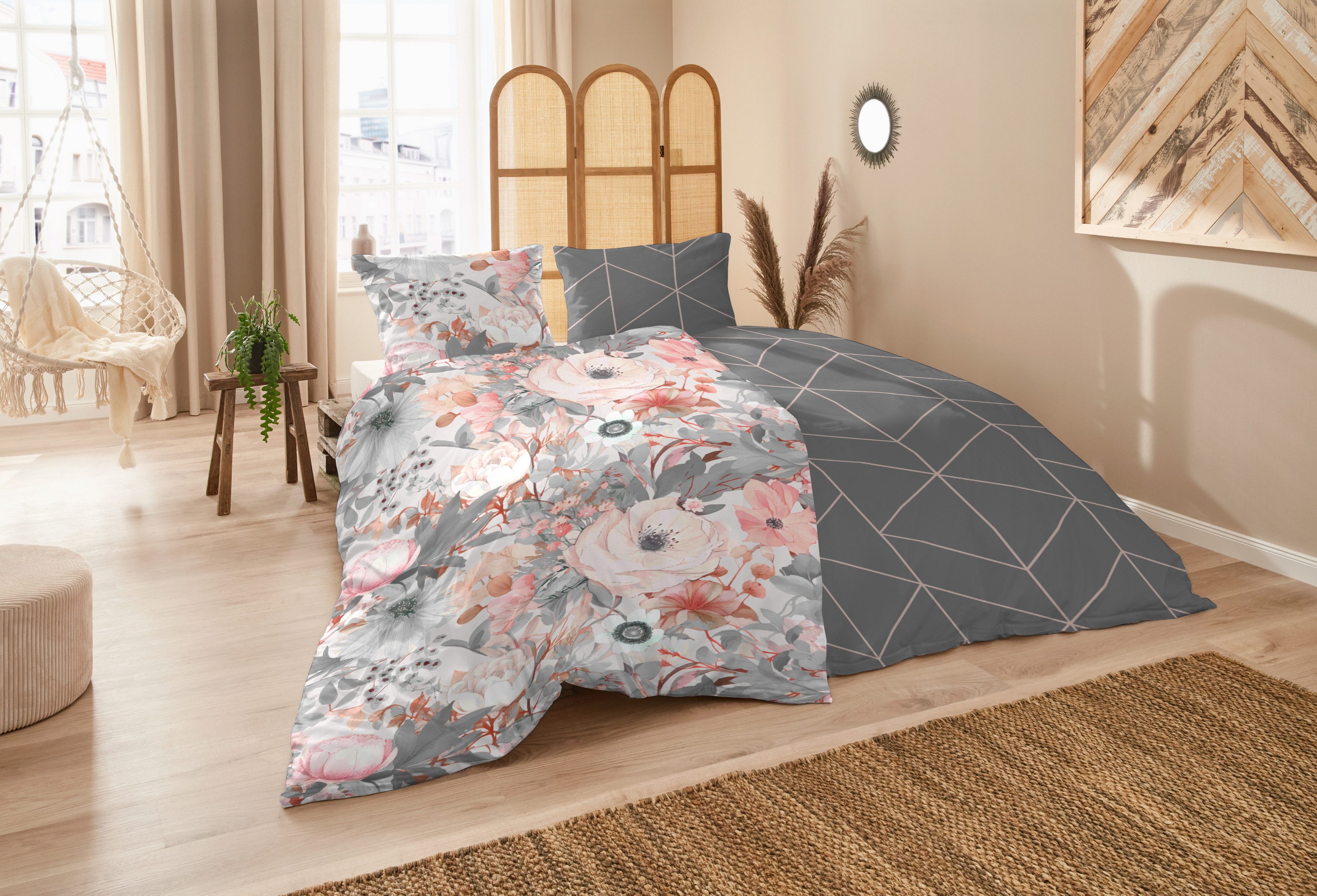 Primera Bettwäsche Feinbiber-Bettwäsche, Mako-Satin, 2 teilig, samtweich und natürlich aus reiner Baumwolle