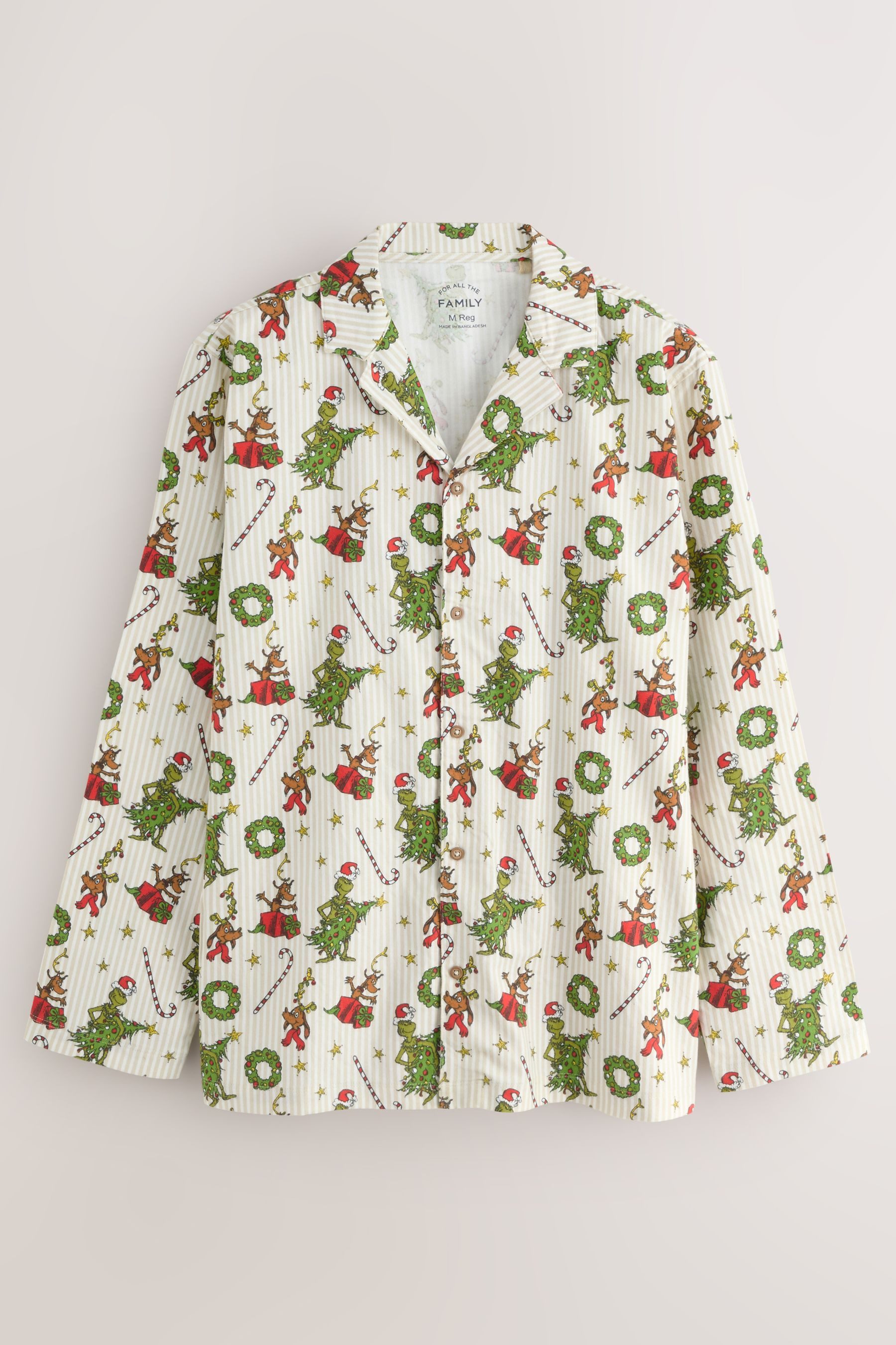 Next Pyjama Geknöpfter Schlafanzug, Familienkollektion, Grinch günstig online kaufen
