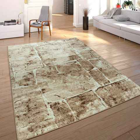 Teppich Sinai 050, Paco Home, rechteckig, Höhe: 13 mm, Kurzflor, Stein Muster, ideal im Wohnzimmer & Schlafzimmer