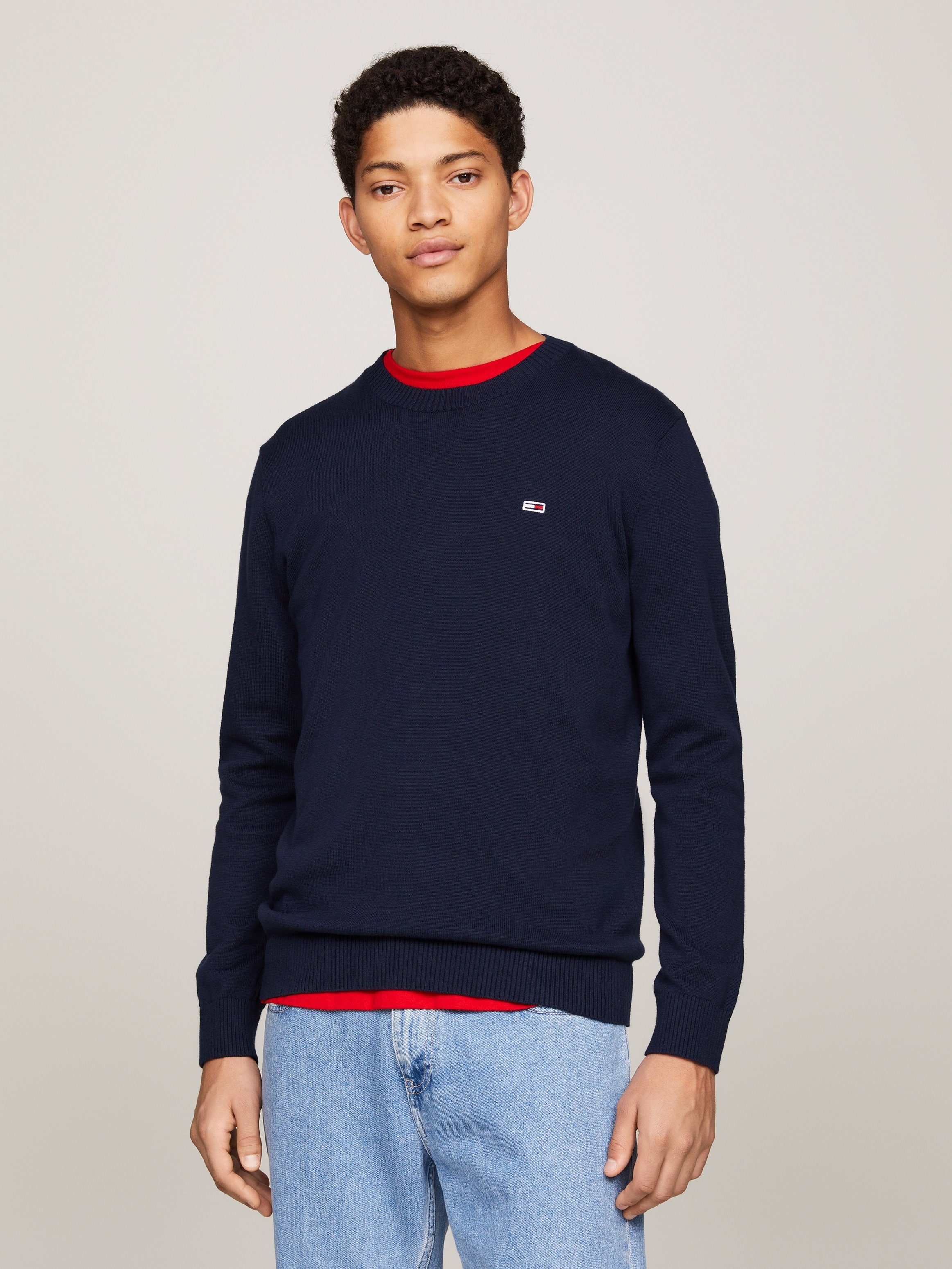 Tommy Jeans Rundhalspullover TJM SLIM ESSENTIAL günstig online kaufen