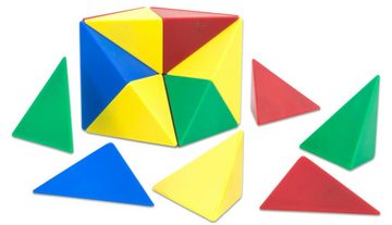Betzold Lernspielzeug - Magnetwürfel aus 24 farbigen Tetraedern - Geometrie-Bausatz (1-St)