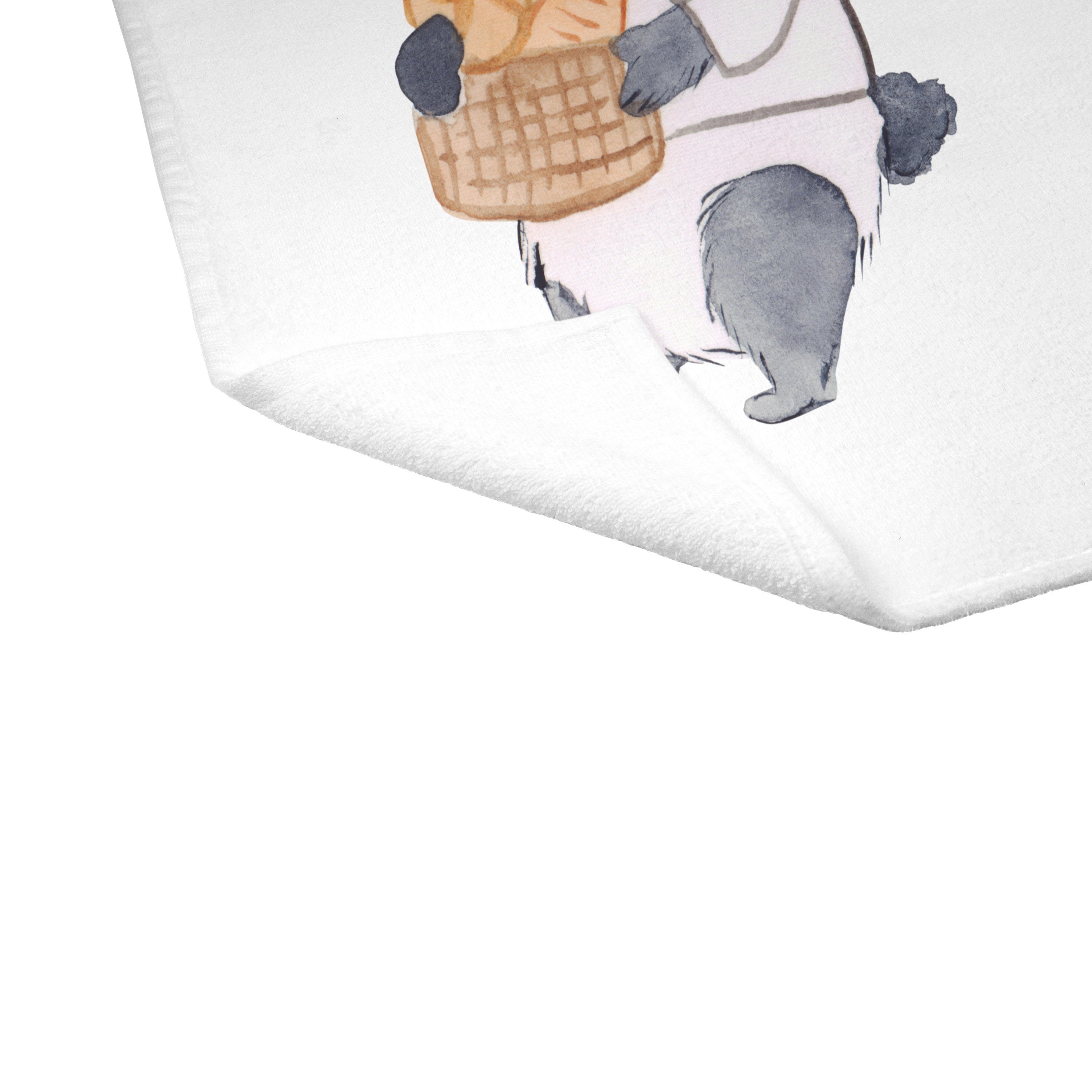 (1-St) - Mr. Sonntagmorgen, Herz Geschenk, Panda mit Mrs. Bäckerladen, - Kinder, & Weiß Bäcker Handtuch