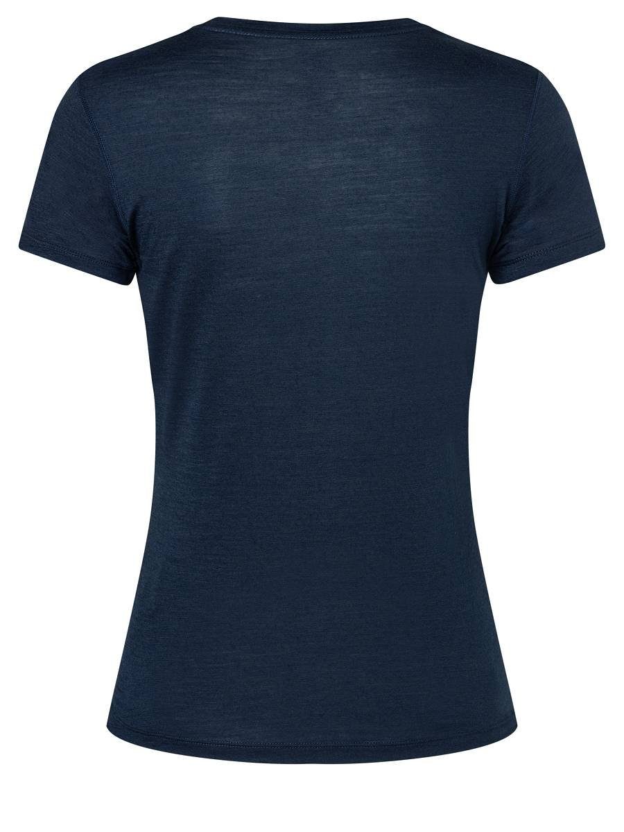 BASE Merino BLAZER TEE Merino-Materialmix T-Shirt NAVY W Funktionsshirt 140 SUPER.NATURAL atmungsaktiver