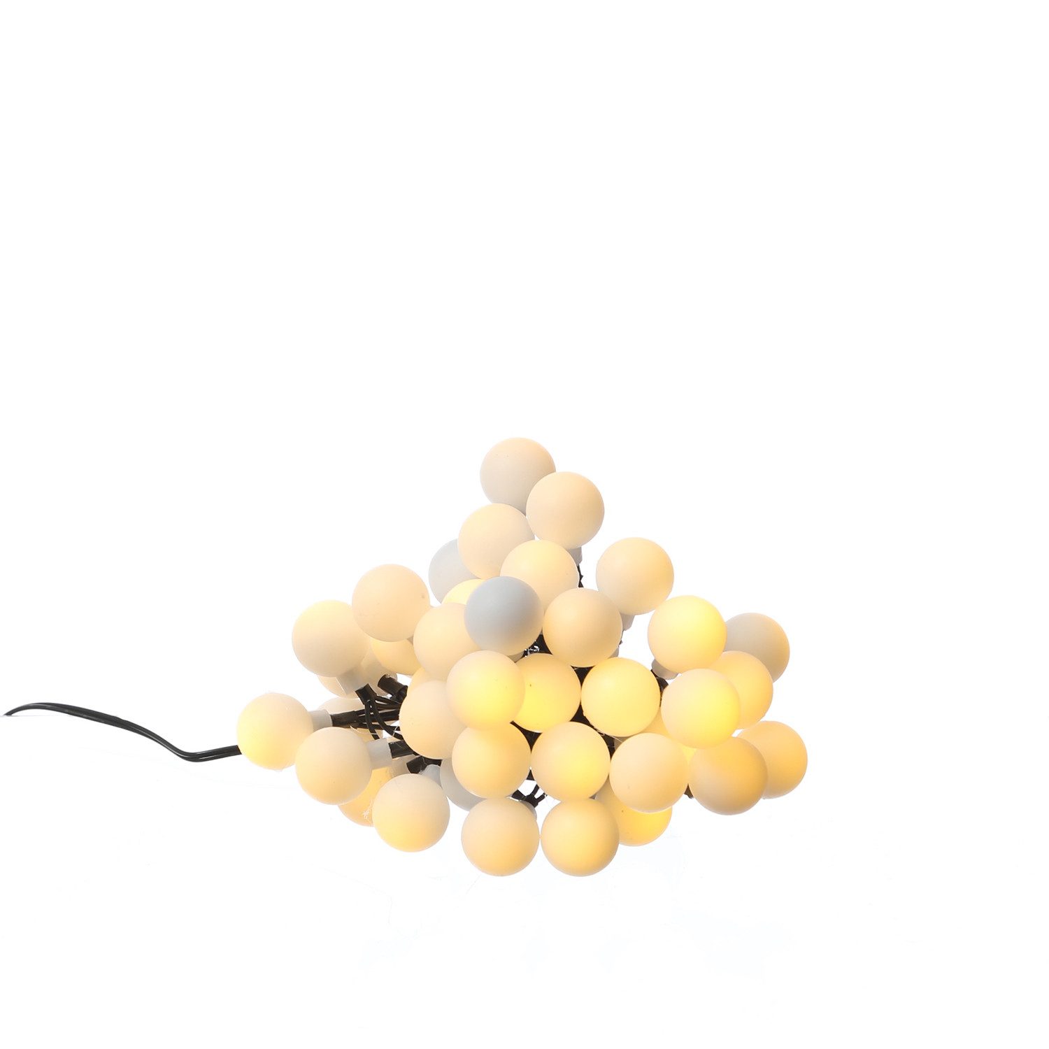 MARELIDA LED-Lichterkette Solar Lichterkette Berry Cherry 30 weiße Kugeln Bälle 8Modi 4,5m Außen, 30-flammig – Bild 2 von 5