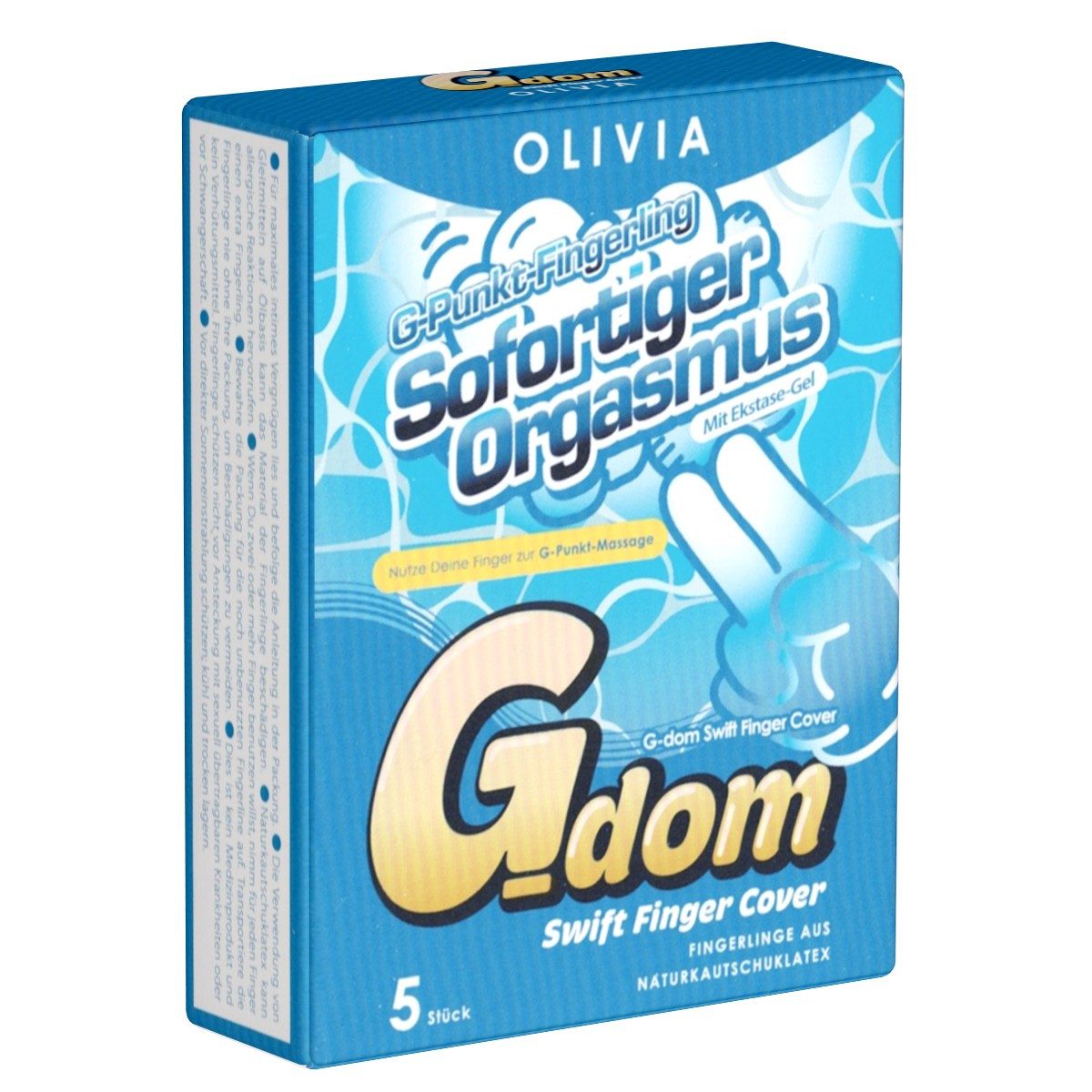 Olivia Kondome G Dom Swift Packung, 5 St., Fingerlinge, feuchte Fingerkondome mit Ekstase-Gel