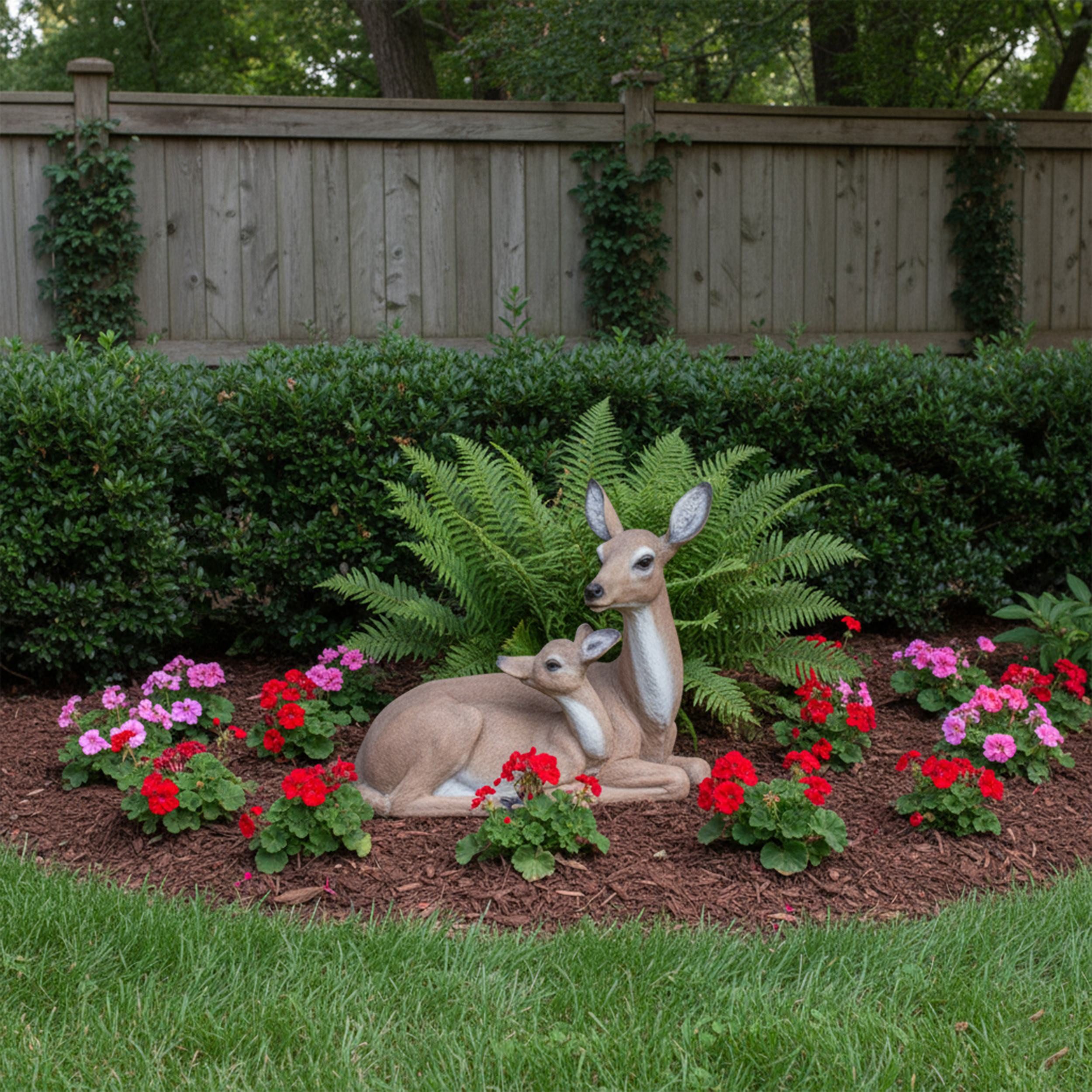 colourliving Dekofigur Reh Figur mit Rehkitz – Deko Reh groß für innen & au günstig online kaufen
