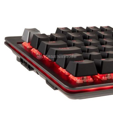 Mountain Everest Max MX Red Gaming-Tastatur (ISO Deutsches Layout QWERTZ RGB-LED-Beleuchtung rot grau)