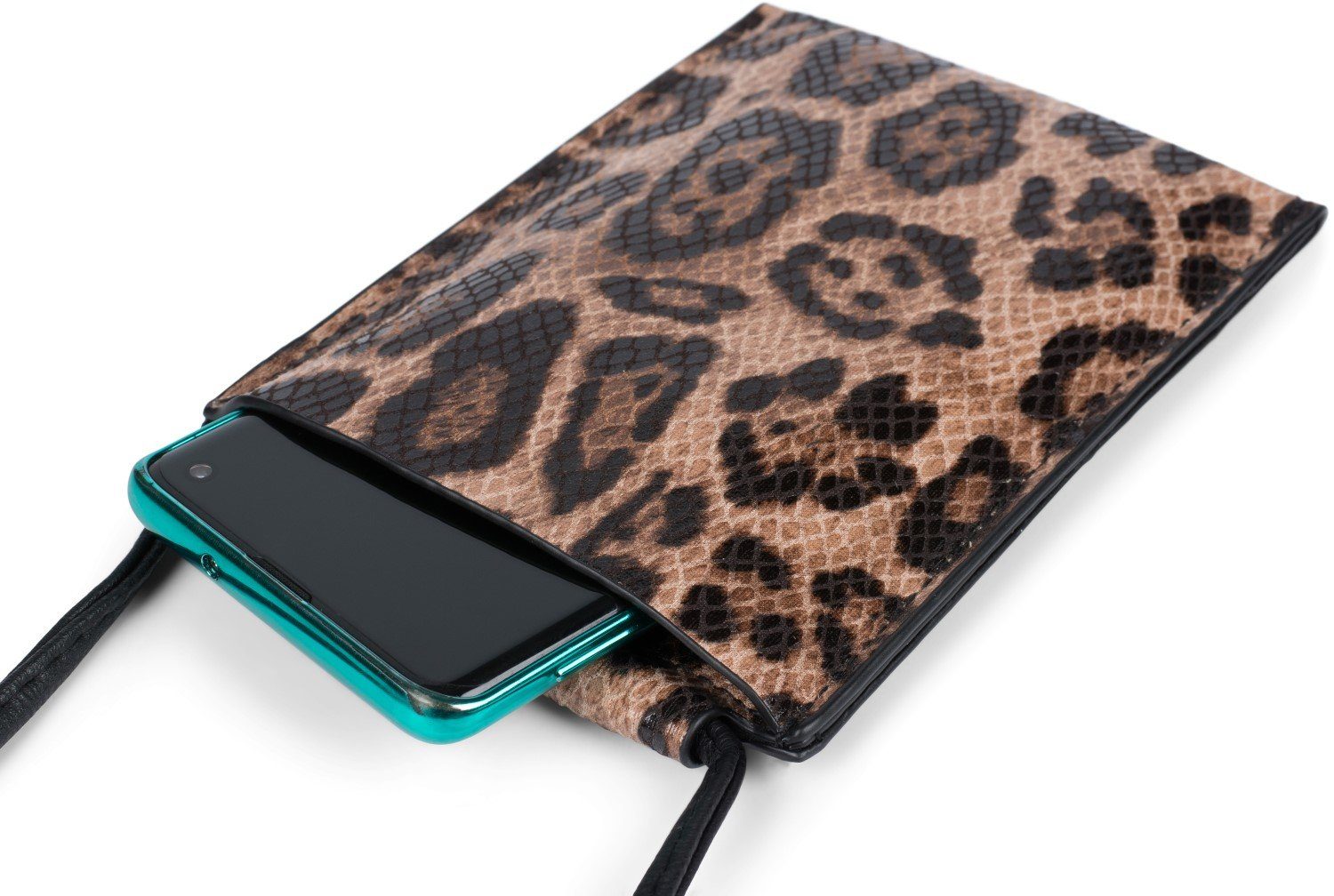 Damen Alle Damentaschen styleBREAKER Smartphonetasche, Handy Umhängetasche Leoparden Muster