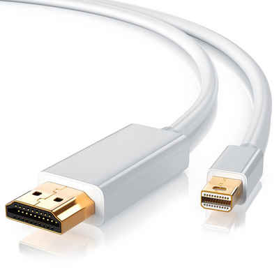 CSL Audio- & Video-Kabel, Mini DisplayPort Stecker, HDMI Stecker, (100 cm), Premium Full HD Mini DisplayPort auf HDMI Kabel - 1m