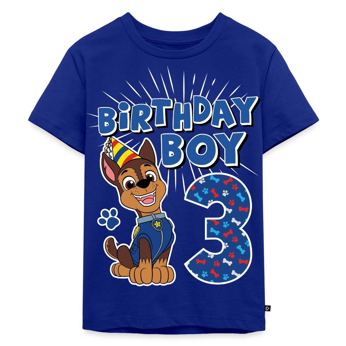 T-Shirt Paw Patrol Chase 3 Jahre Alt 3. Geburtstag Kinder Premium T-Shirt