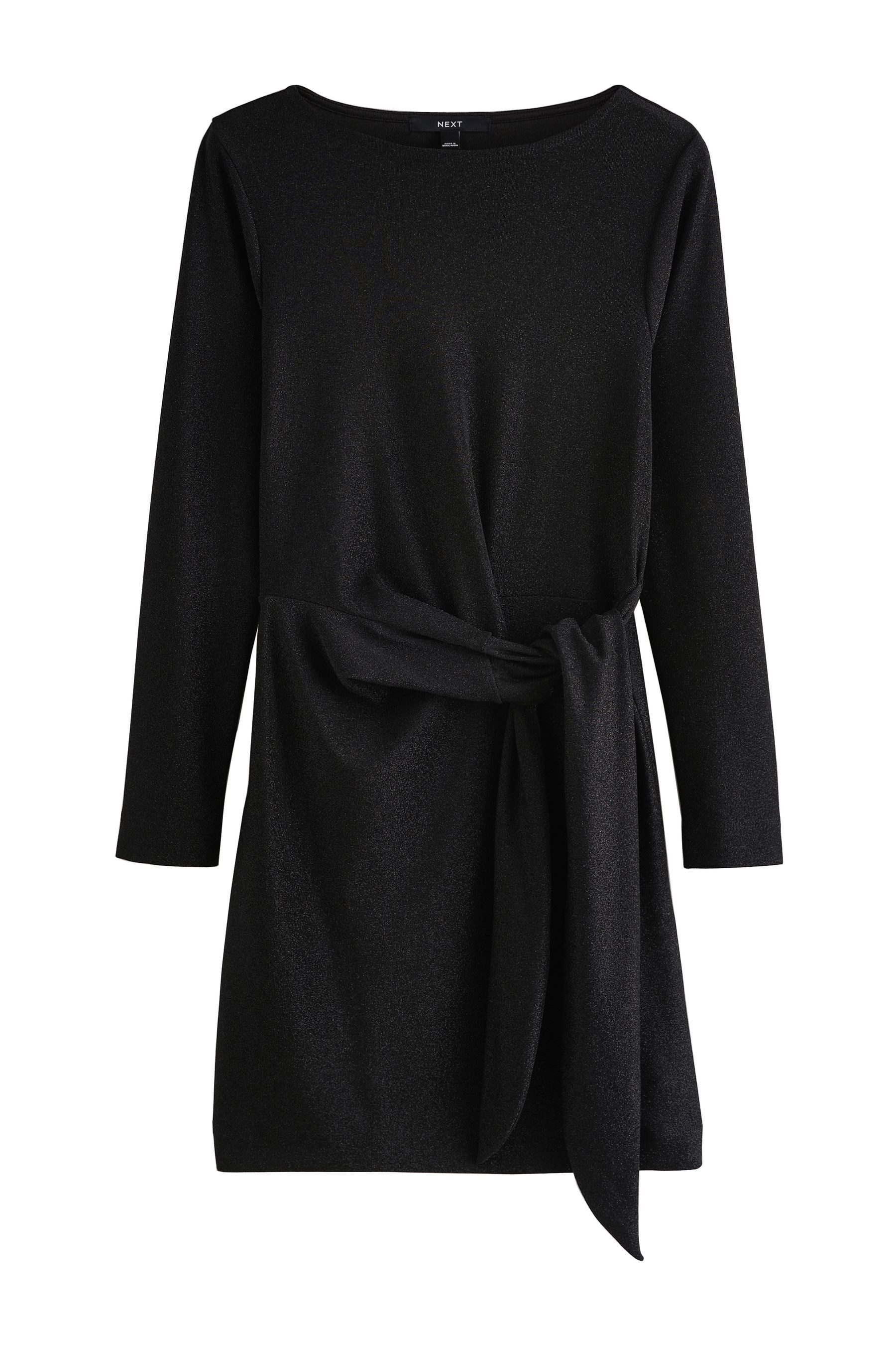 Next Minikleid Glitzerndes Minikleid mit Bindegürtel günstig online kaufen