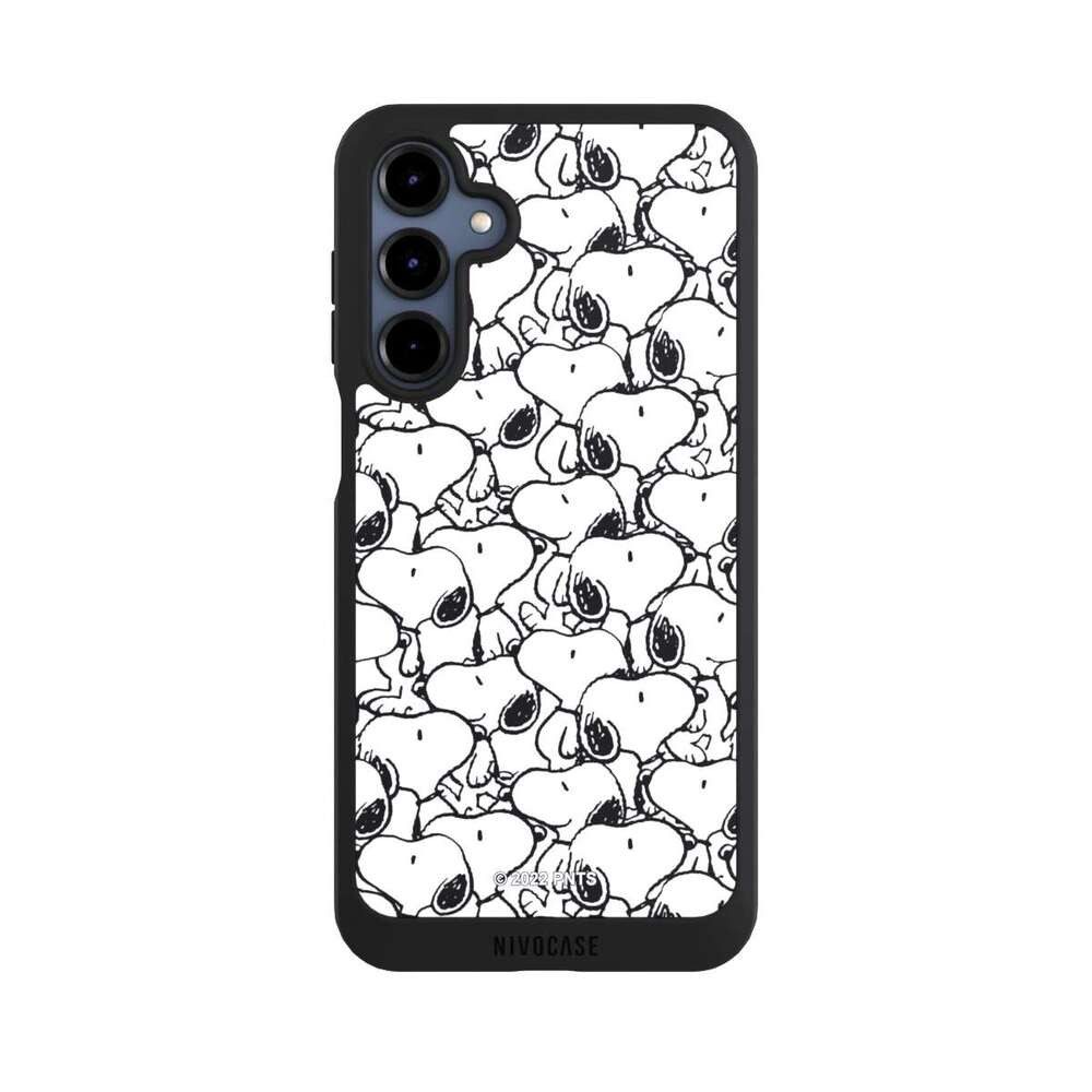 NIVOCASE Handyhülle Snoopy Muster Peanuts Snoopy Pattern Black And White, Samsung Galaxy A16 5G Handyhülle Hülle NIVOpure Case Schwarz