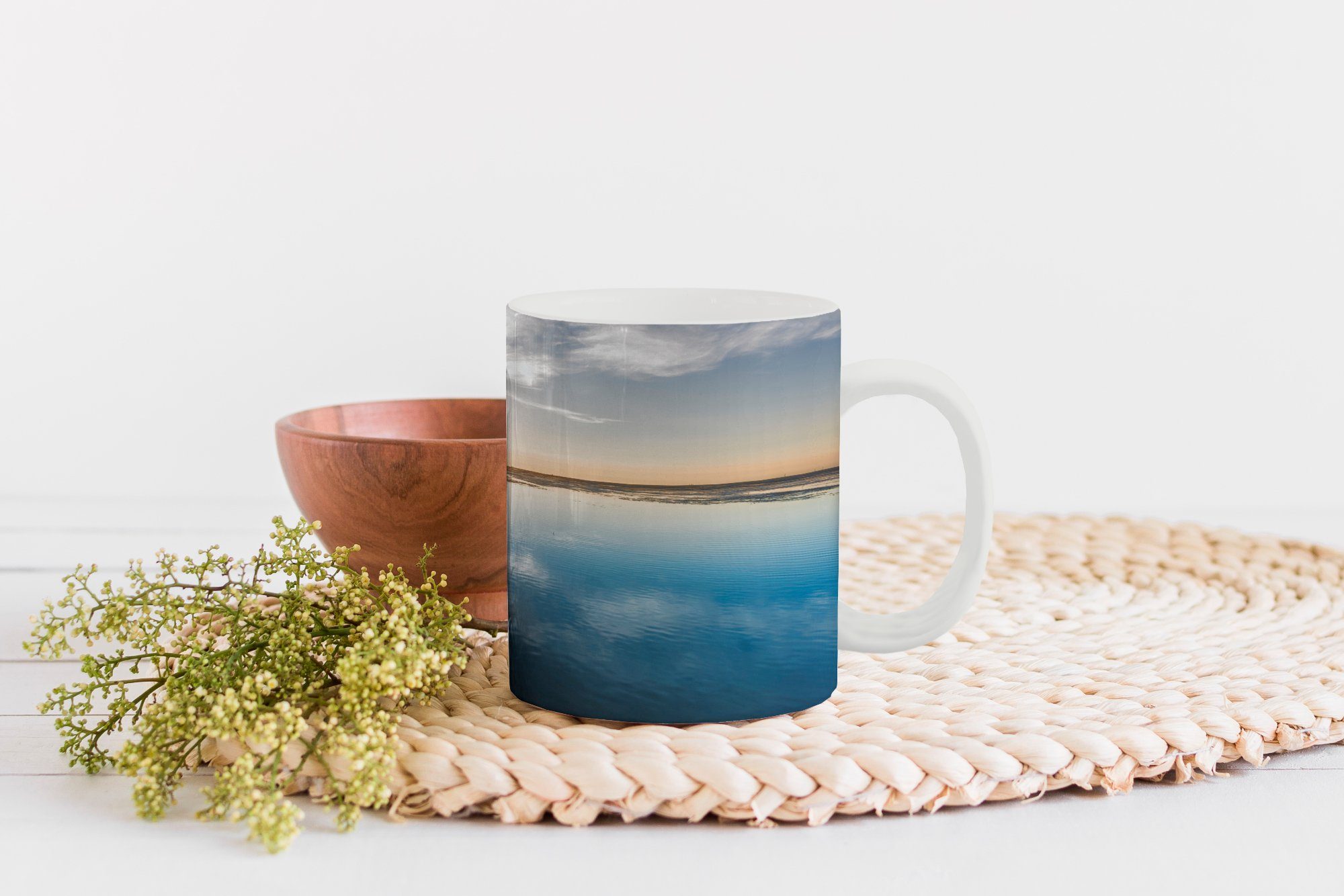 Kaffeetassen, Geschenk Sonne, Watteninseln - Teetasse, MuchoWow Wasser Keramik, - Teetasse, Tasse Becher,