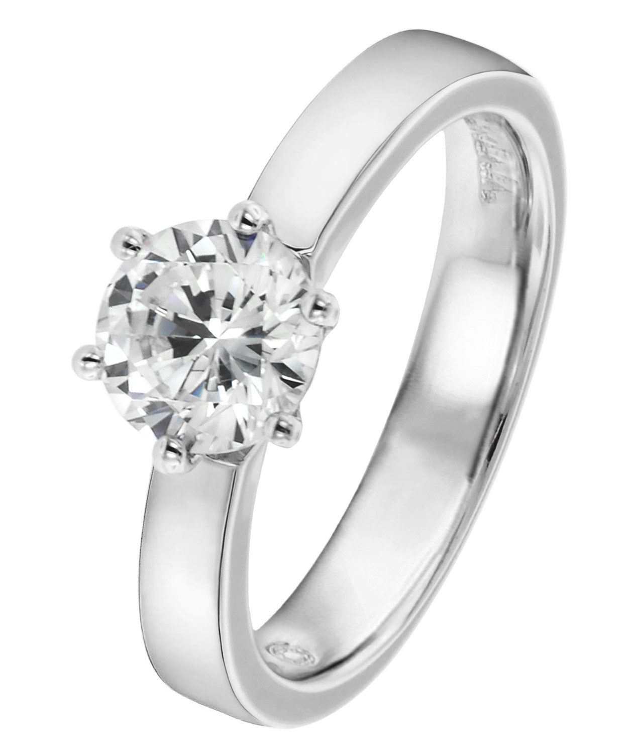 VIVENTY by Adler Solitärring Verlobungsring Silber 925 Antragsring Zirkonia Damen-