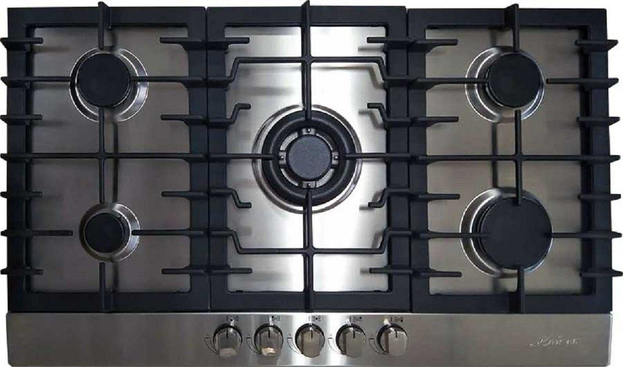 Kaiser Küchengeräte Gas-Kochfeld, Einbau Gasherd, 90cm,Edelstahl (Inox) Kochfeld,3,8 Kw WOK