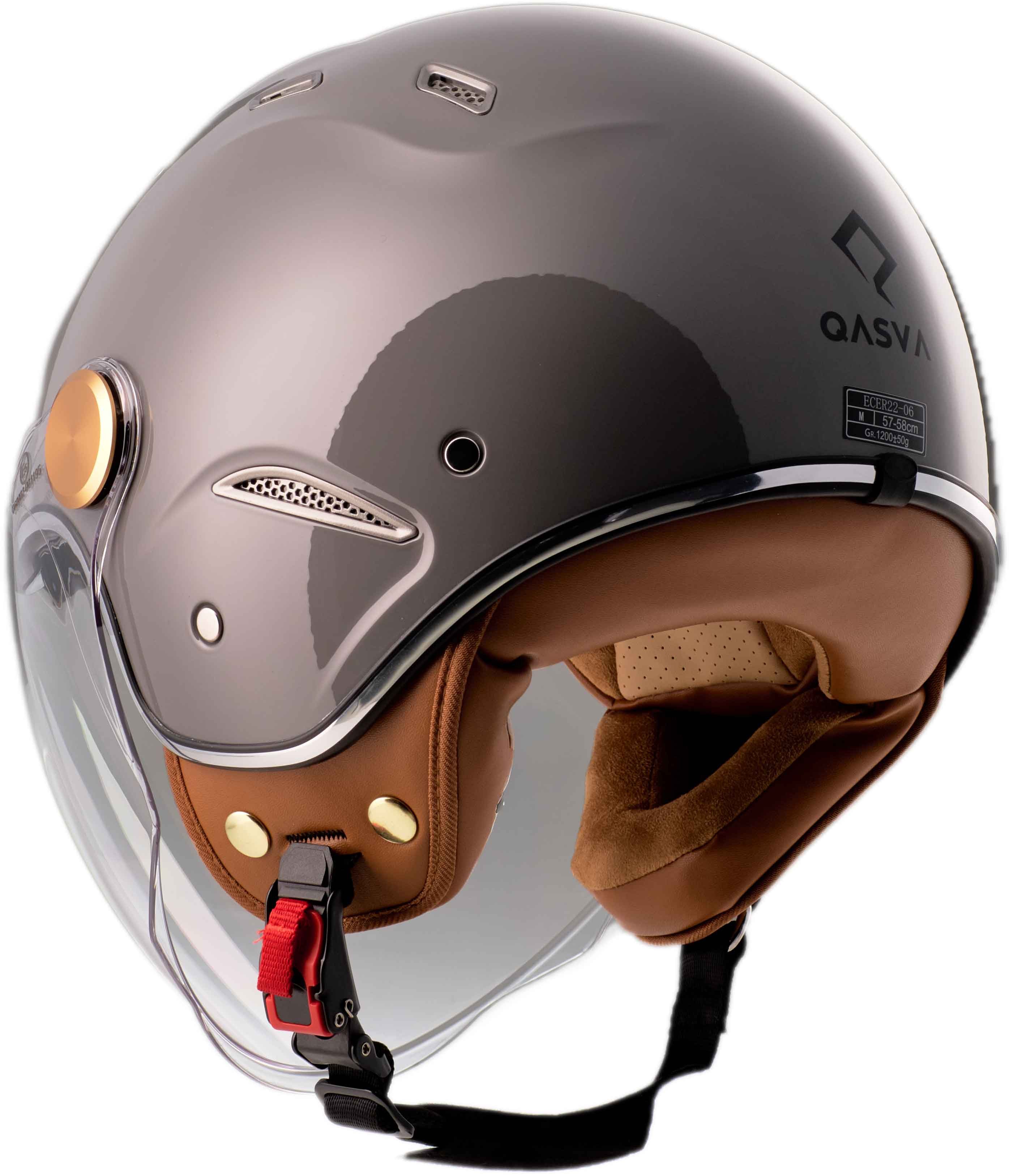 Burnout Motorradhelm Jethelm Heritage Stone