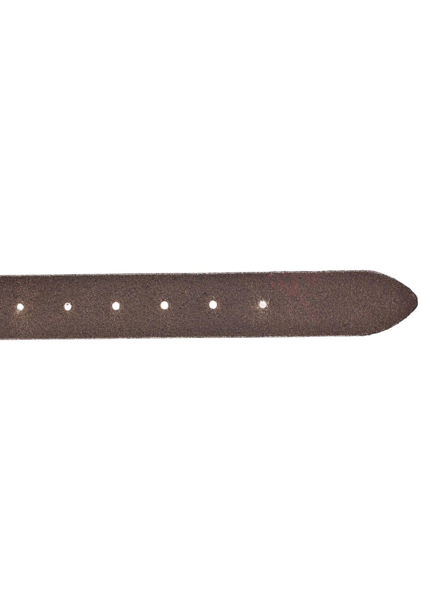 Farbbrillanz Ledergürtel hoher mit Vollrindleder Vanzetti taupe