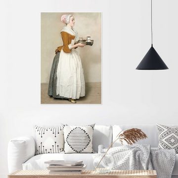 Posterlounge Poster Jean Etienne Liotard, Das Schokoladenmädchen, Wohnzimmer Rustikal Malerei