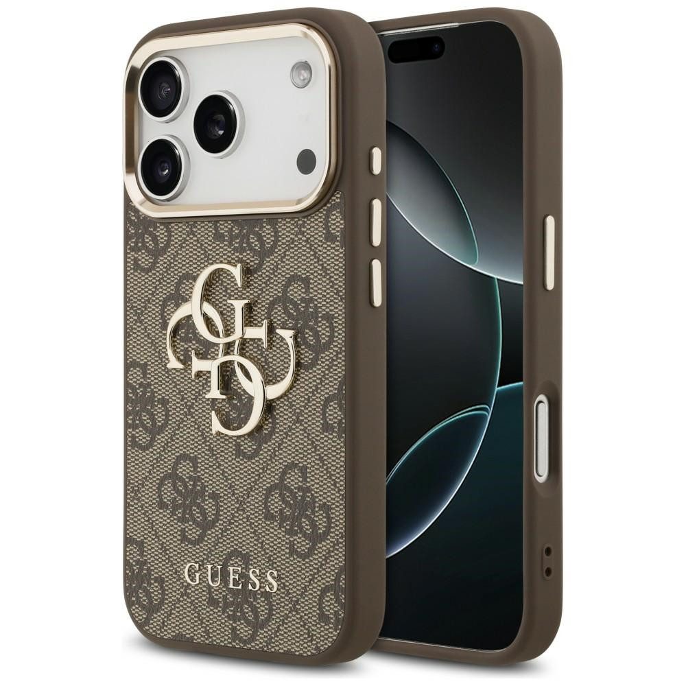 Guess Handyhülle Schutzhülle Handycover Monogrammhülle, 4G-Monogramm, Metall-Logo, Kunstleder, Kameraschutz