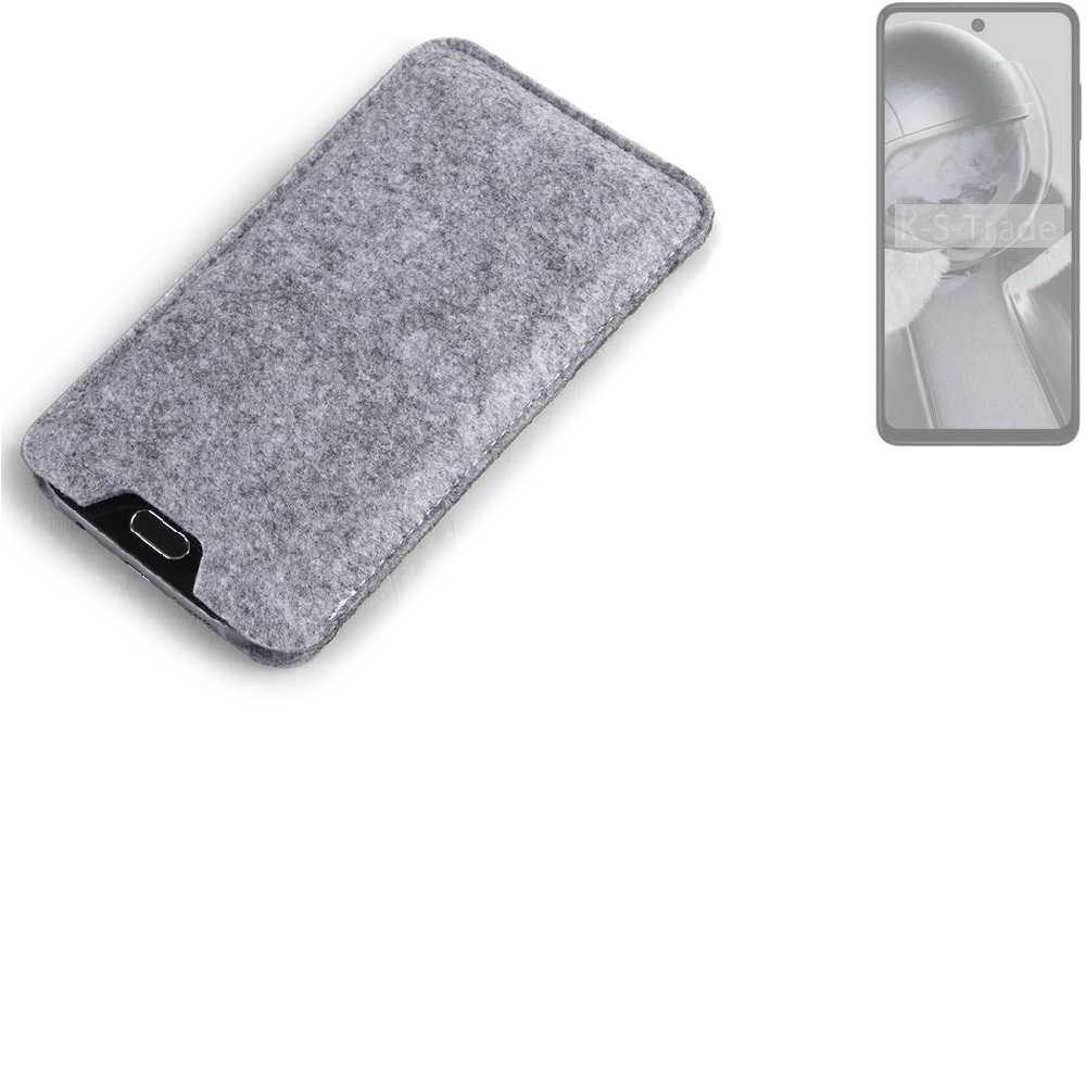 K-S-Trade Handyhülle für HMD Pulse Pro, Filz Handyhülle Schutzhülle Filztasche Filz Tasche Case Sleeve