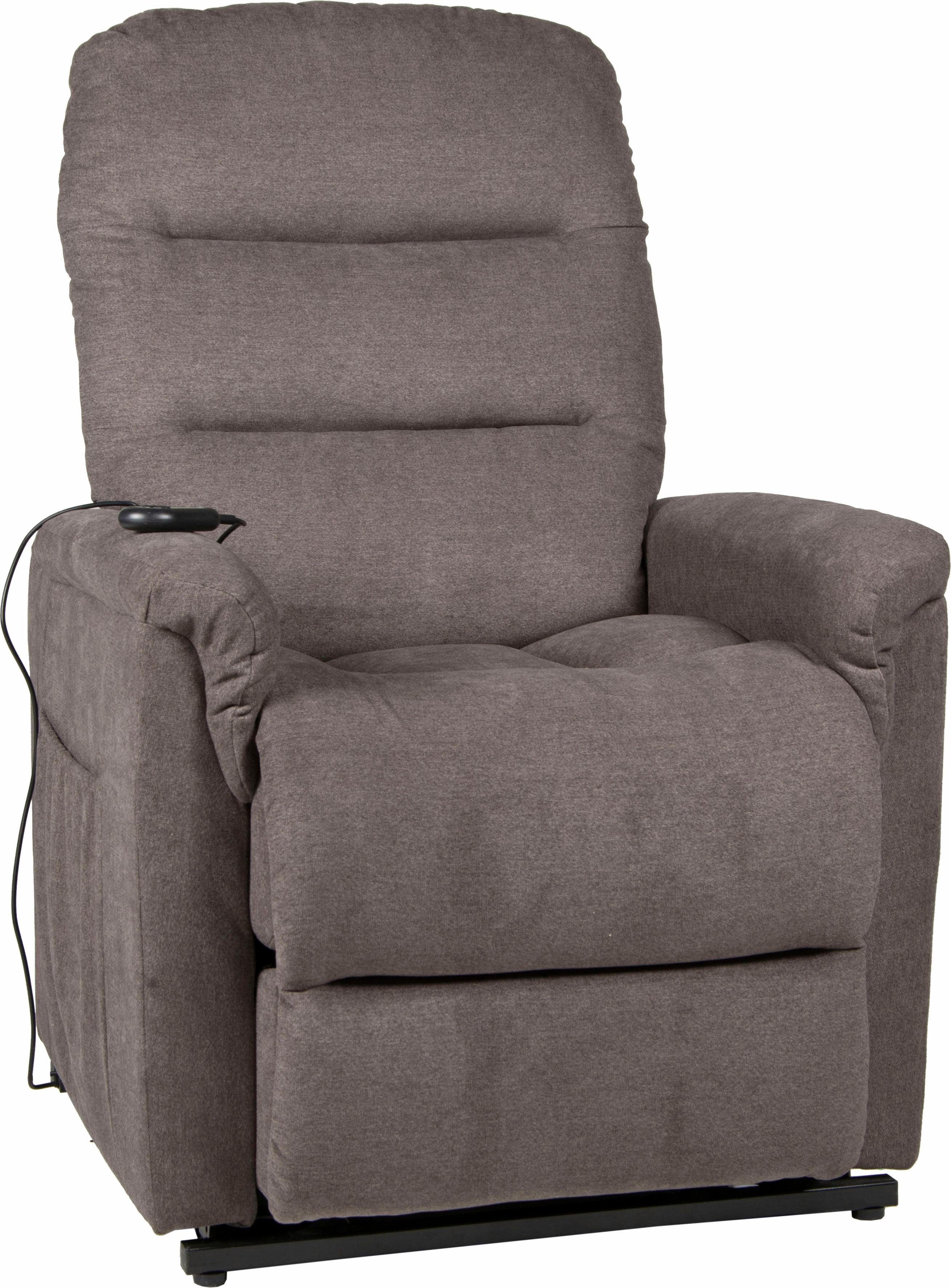 Duo Collection TV-Sessel Whitehorse XXL bis 150 kg belastbar, mit elektrischer Aufstehhilfe, Relaxfunktion und Taschenfederkern mit Stahlwellenunterfederung graubraun