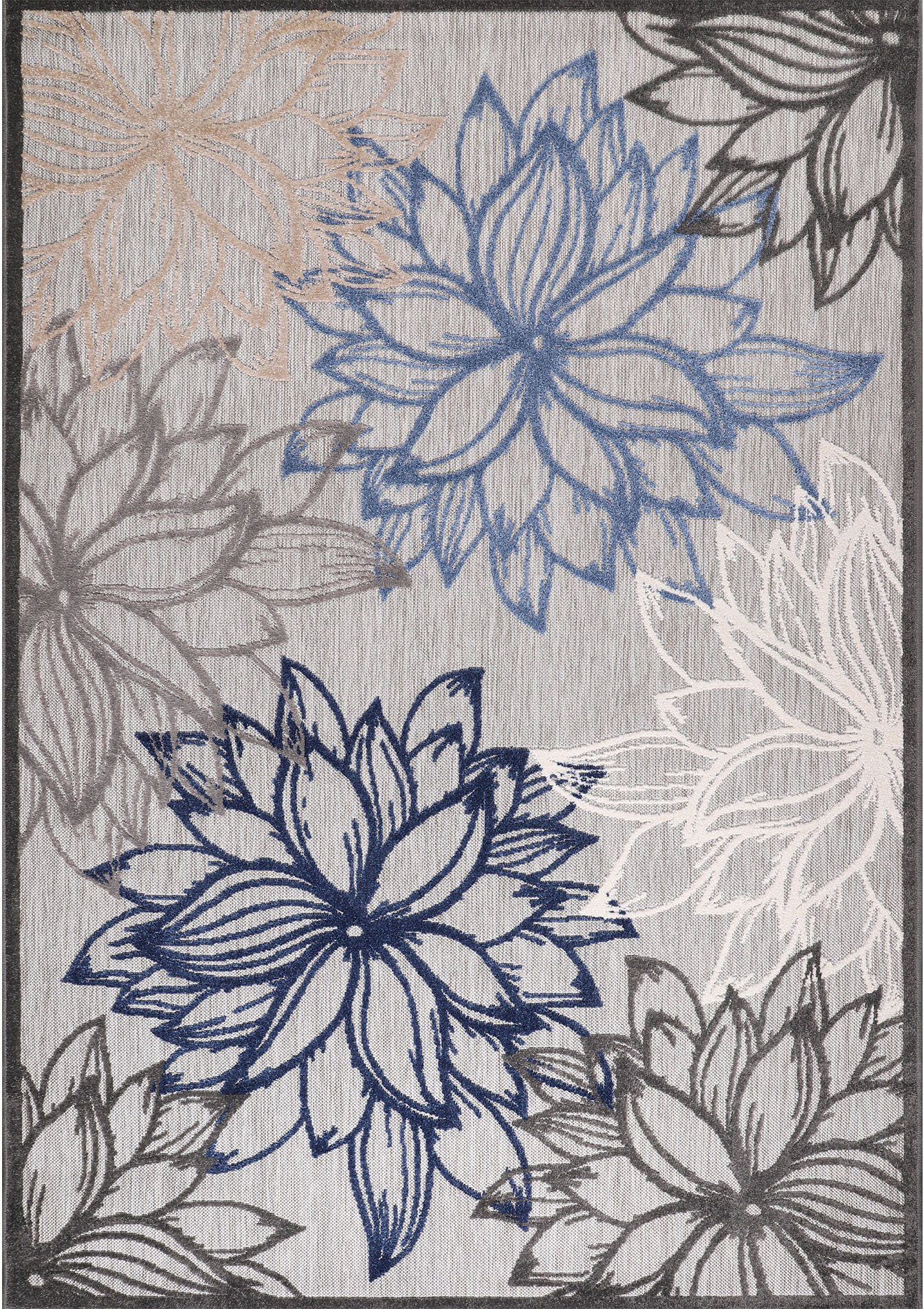Teppich Floral 2, Sanat, rechteckig, Höhe: 6 mm, In- und Outdoor geeignet,  florales Design, Balkon, Terasse