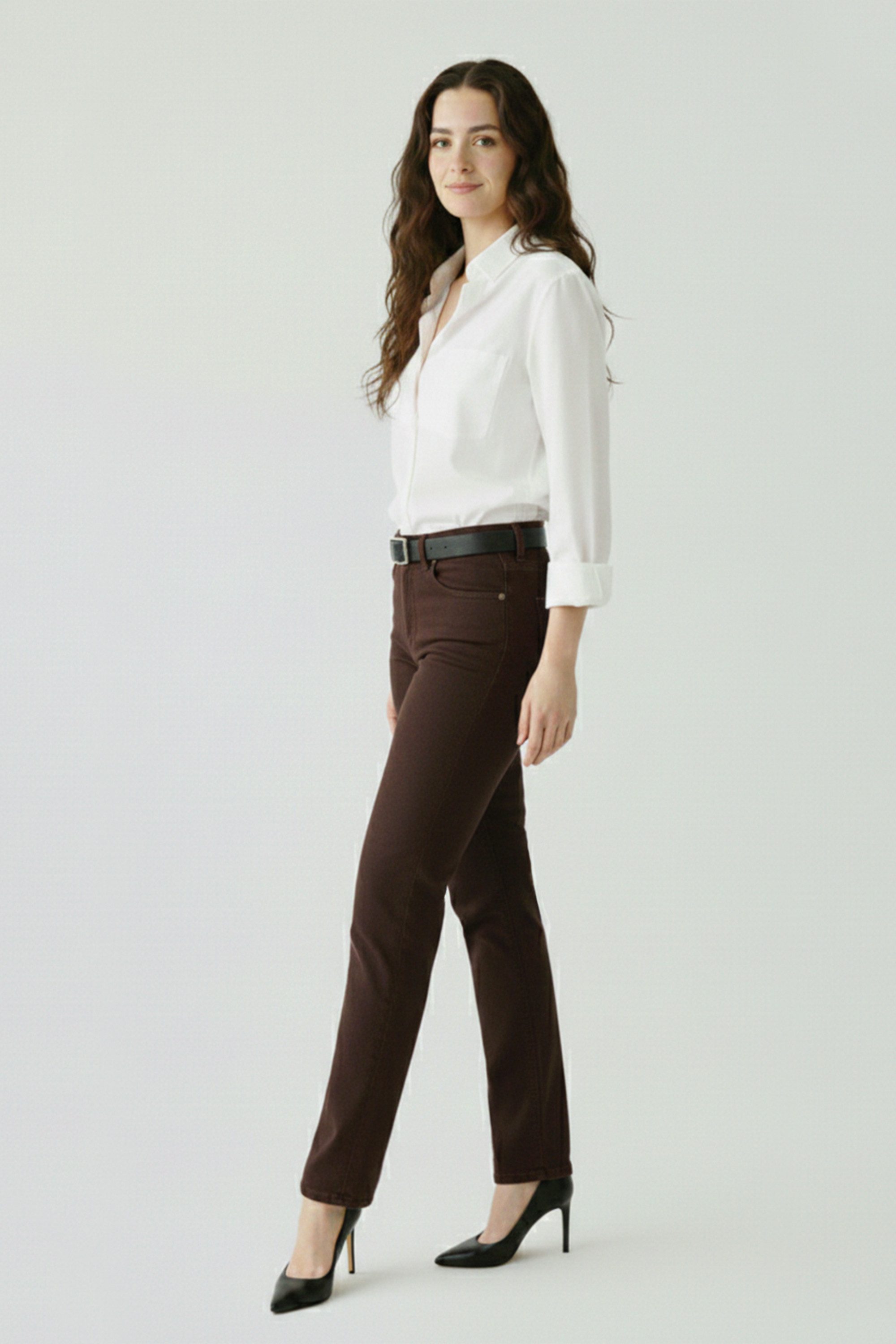 ESRA Stoffhose Stretch Hose Damen Regular Stoff-Hose Damen Elegant Hose ela günstig online kaufen