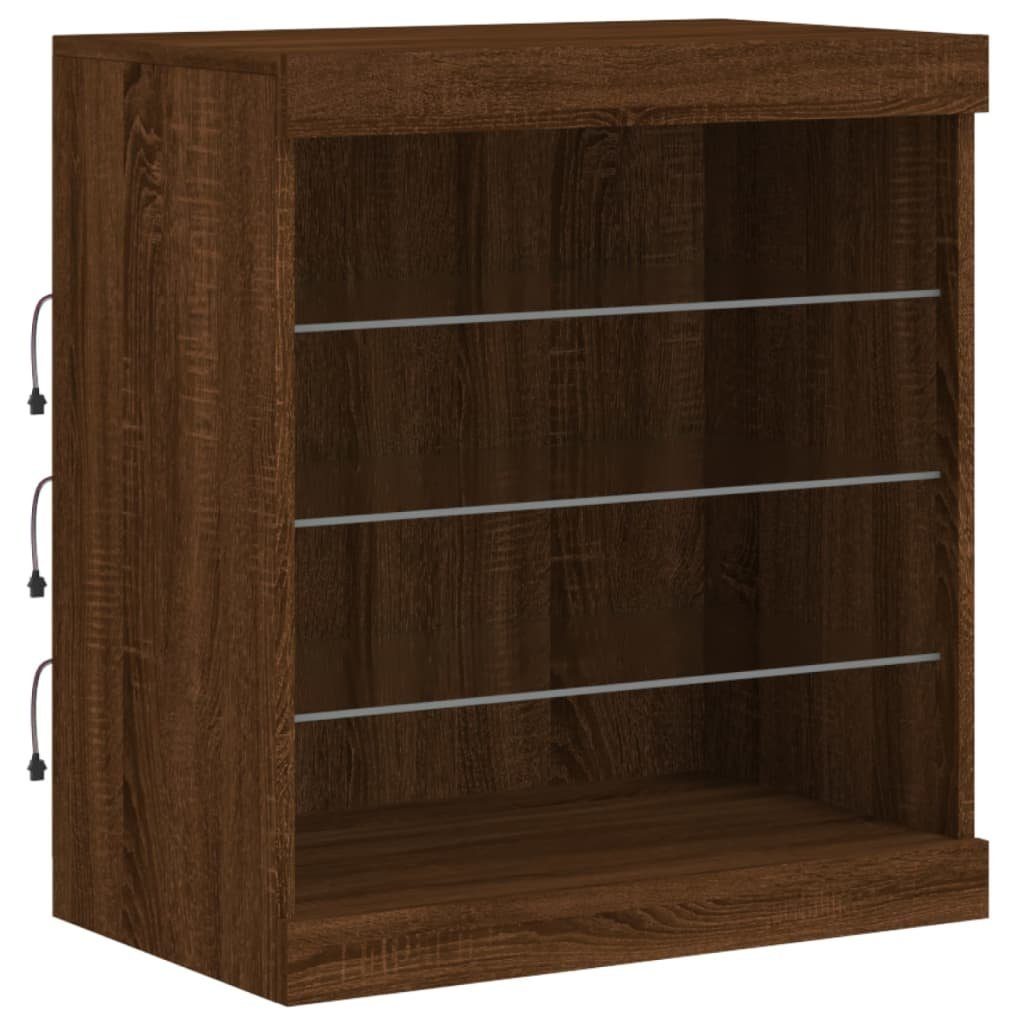 vidaXL Sideboard Sideboard mit LED-Leuchten Braun günstig online kaufen